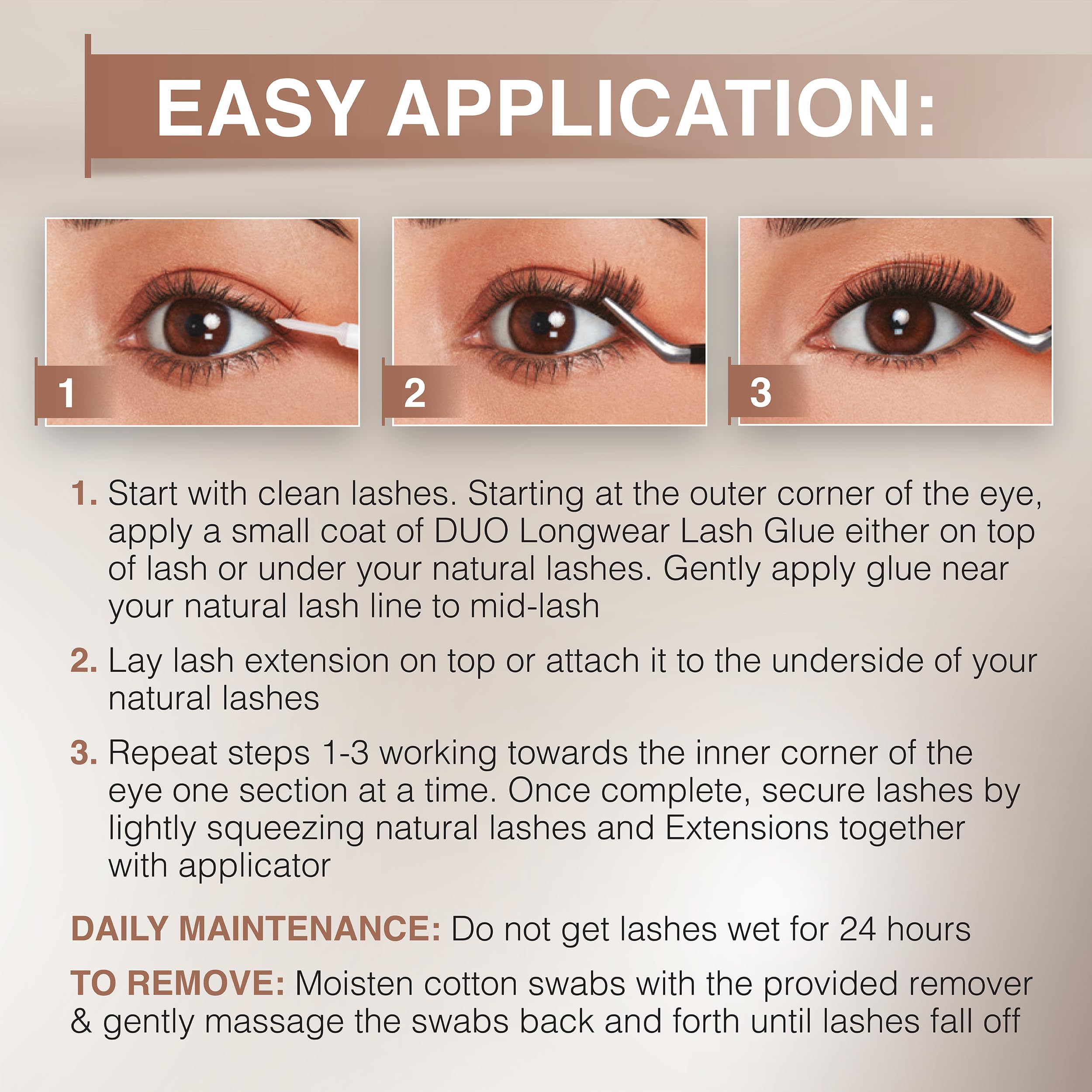 Ardell Pre Mapped Eyelash Extensions Kit False Lashes Doll Eye Reusable - Thumbnail 2