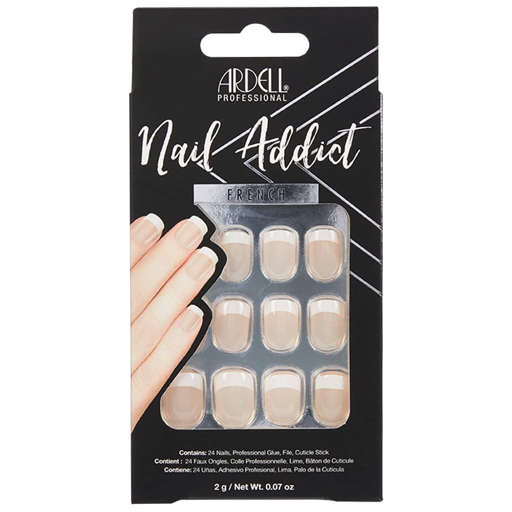 Ardell Nail Addict Artificial Nail Set Classic French - Thumbnail 2