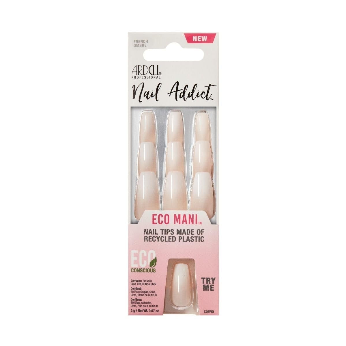 Ardell Nail Addict Eco Mani French Ombre 1 Ea