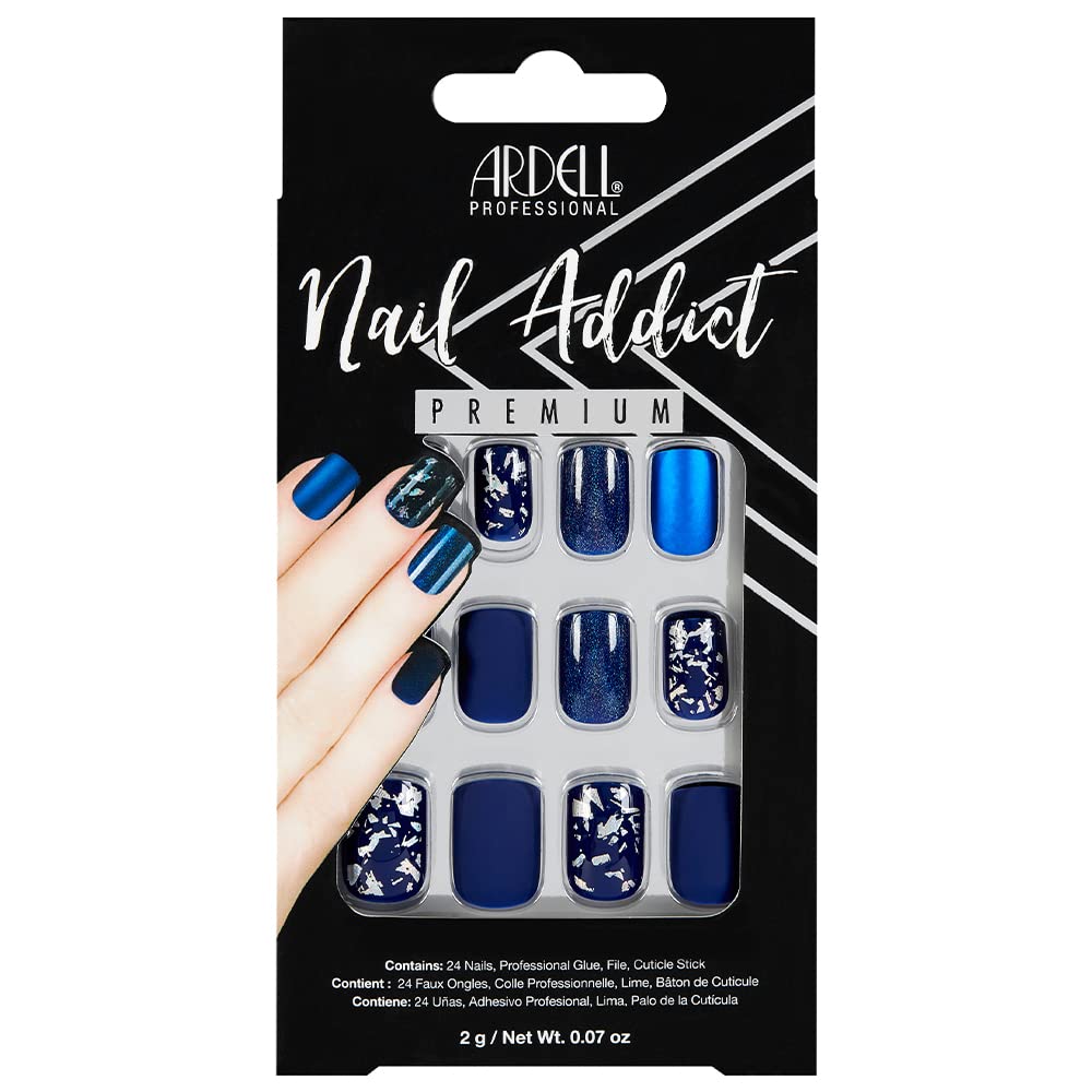 Ardell Nail Addict Artificial Nail Set Matte Blue - Thumbnail 2