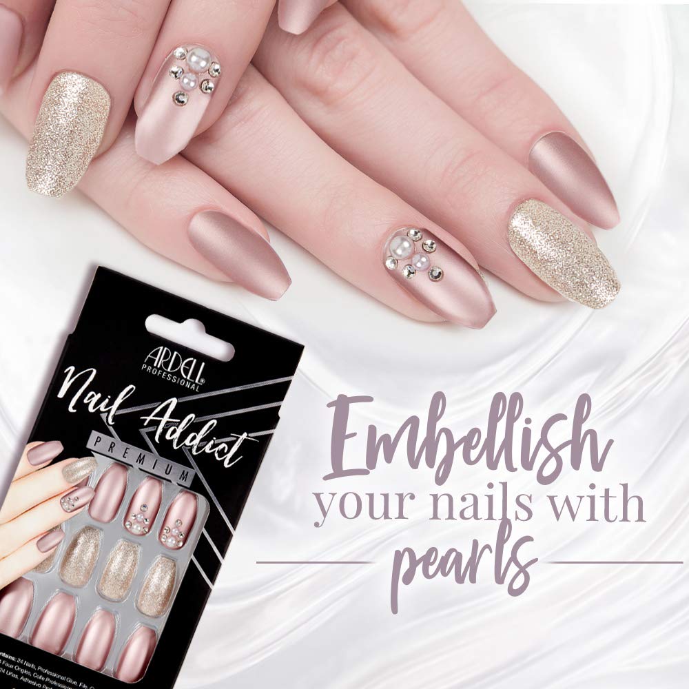 Ardell Nail Addict Artificial Nail Set Metallic Lilac Pearl - Thumbnail 2