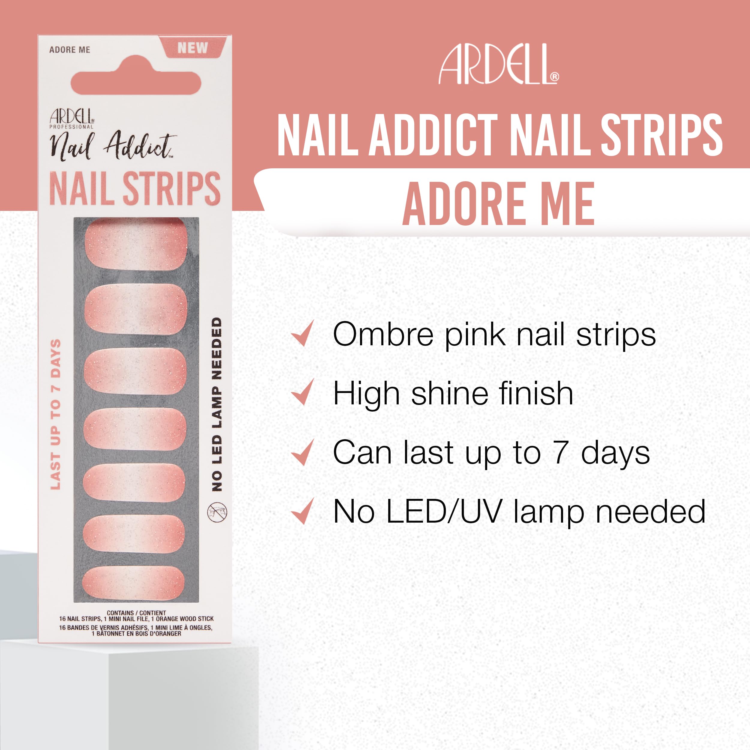 Ardell Nail Polish Strips Sangria Wraps Long Lasting Gel Nail Stickers No Uv - Thumbnail 2