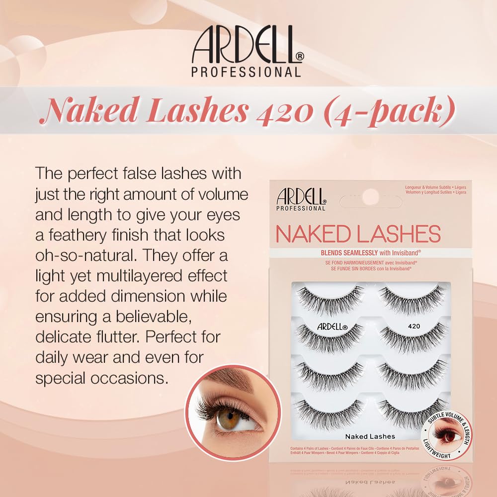 Ardell Naked Lashes 420 Multipack Lightweight Natural Look Invisiband for - Thumbnail 2