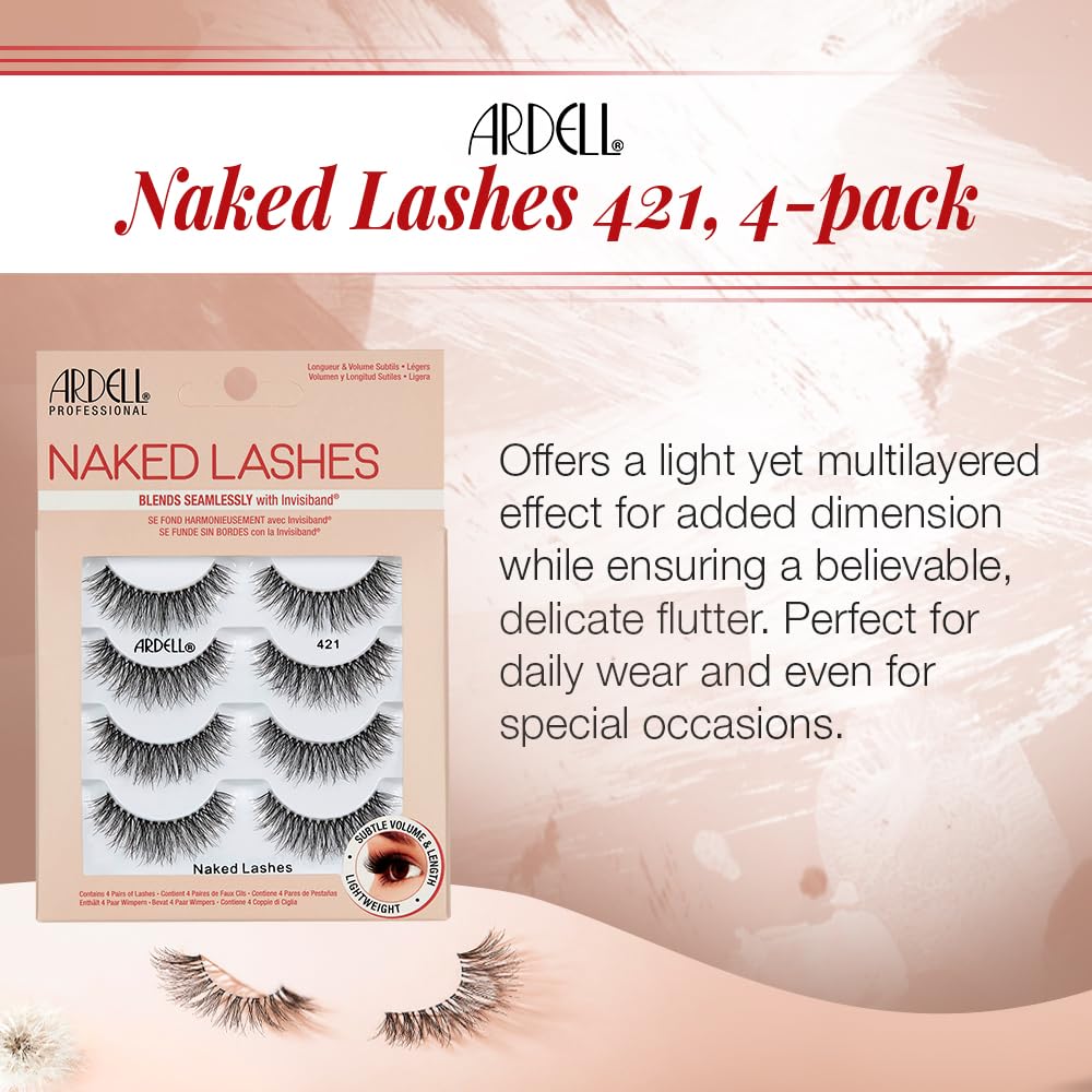 Ardell Naked Strip Lashes 421 Natural Looking Long Lasting False Eyelashes With - Thumbnail 2