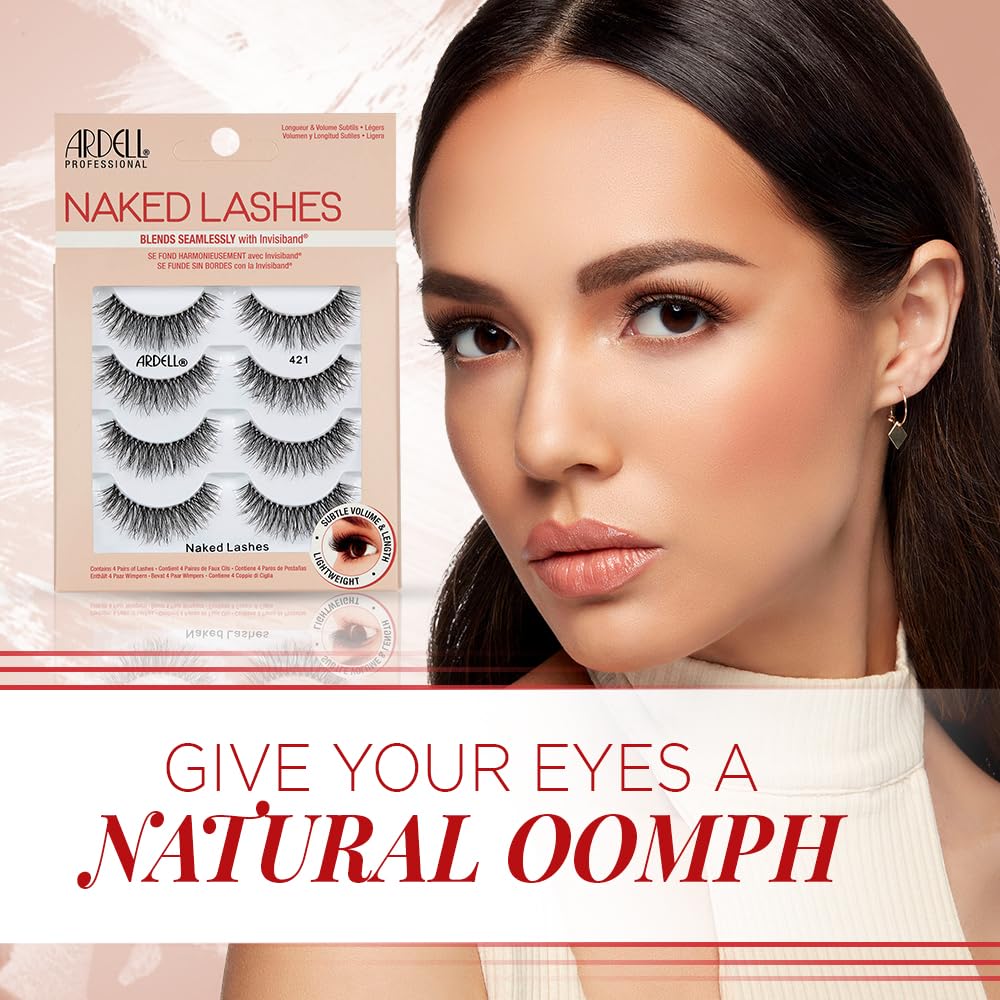 Ardell Naked Strip Lashes 421 Natural Looking Long Lasting False Eyelashes With - Thumbnail 3