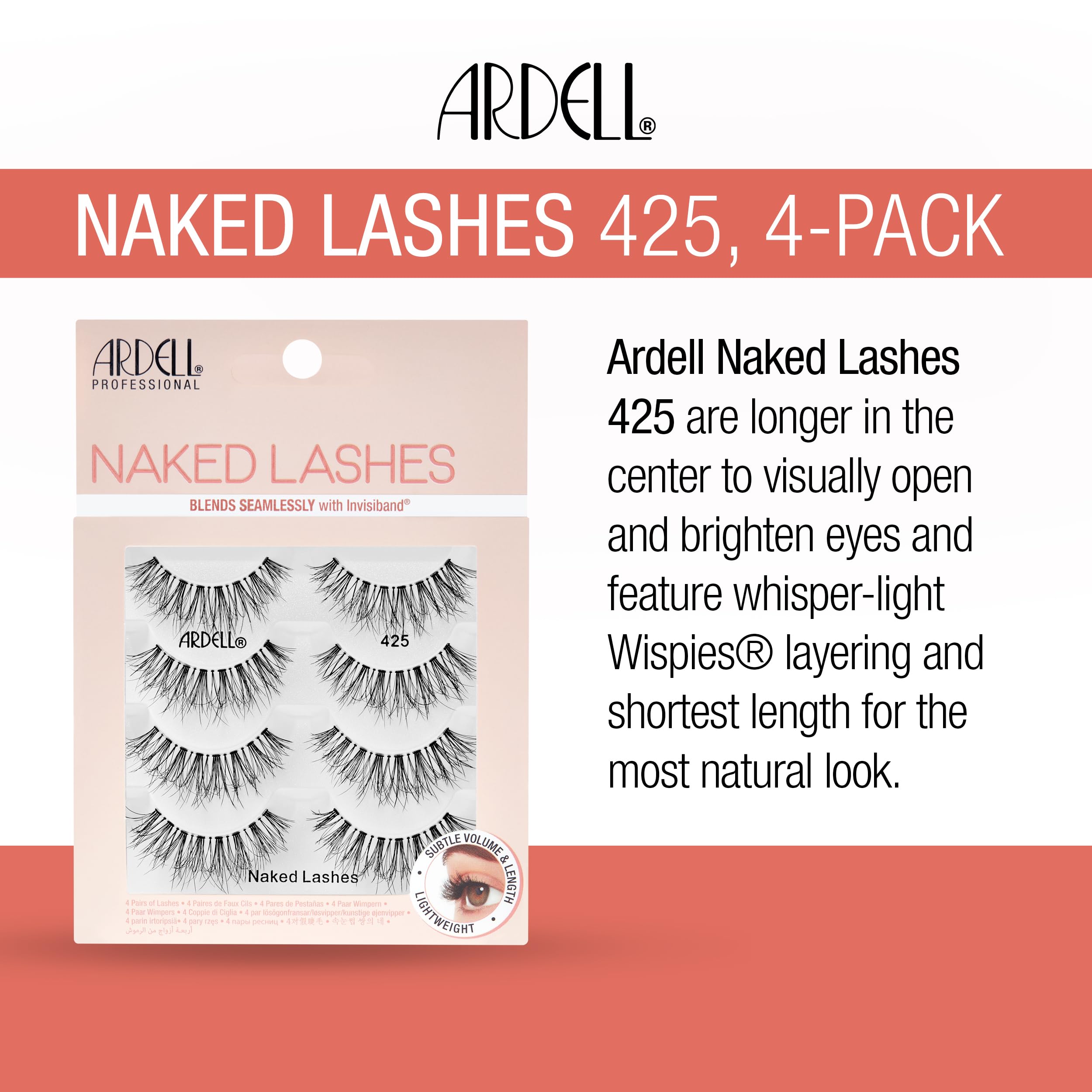Ardell Naked Natural Lashes 427 Subtle Volume Length Natural Look Eyelashes - Thumbnail 3