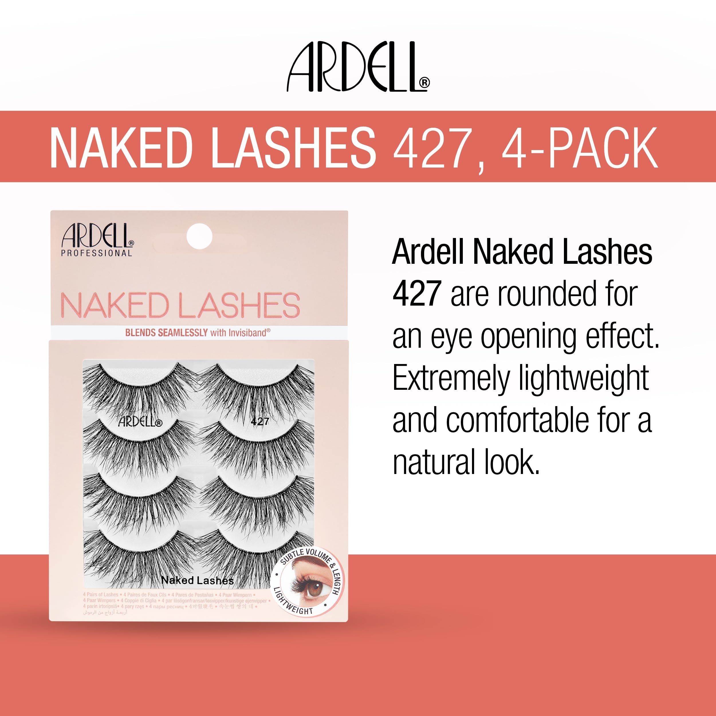 Ardell Naked Natural Lashes 427 Subtle Volume Length Natural Look Eyelashes - Thumbnail 3