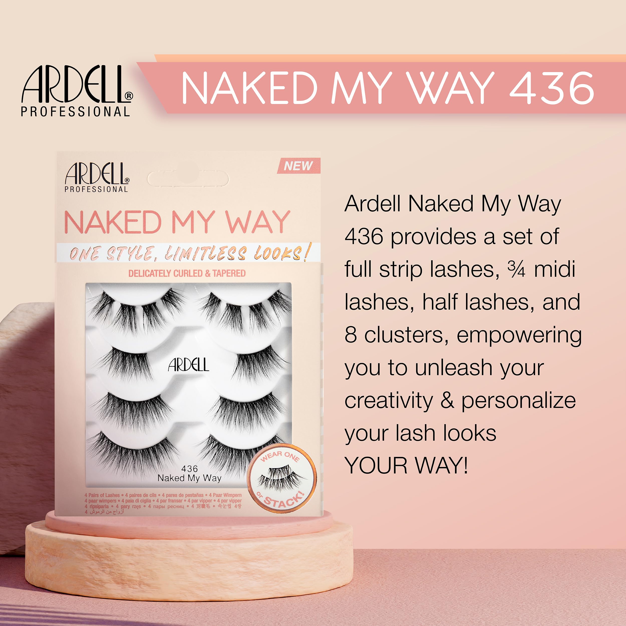 Ardell Naked My Way 436 False Eyelashes 4 Pairs 1 Pack - Thumbnail 3