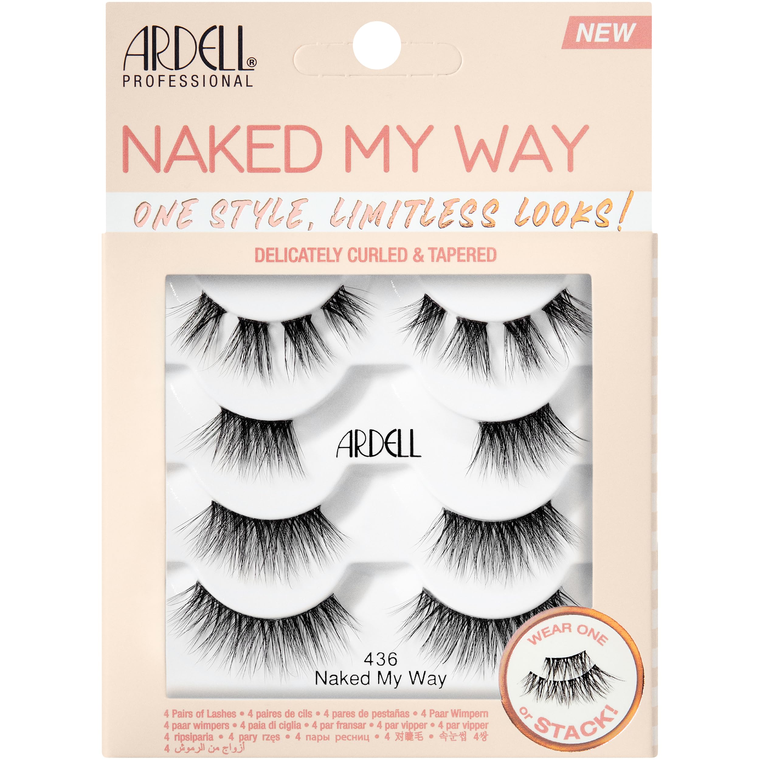 Ardell Naked My Way 436 False Eyelashes 4 Pairs 1 Pack