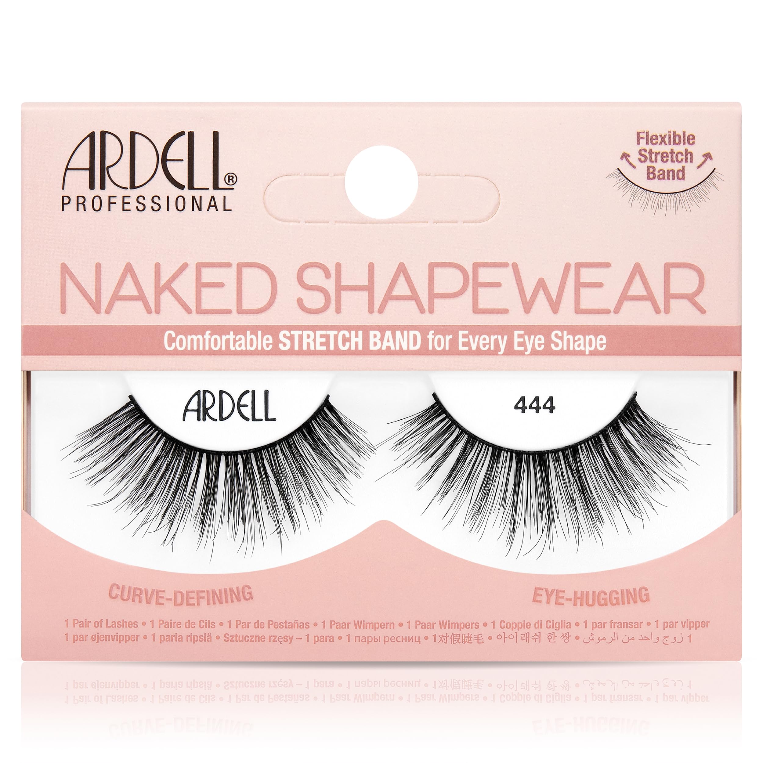 Ardell Naked Shapewear False Eyelashes 444 Curve Defining Eye Hugging Natural