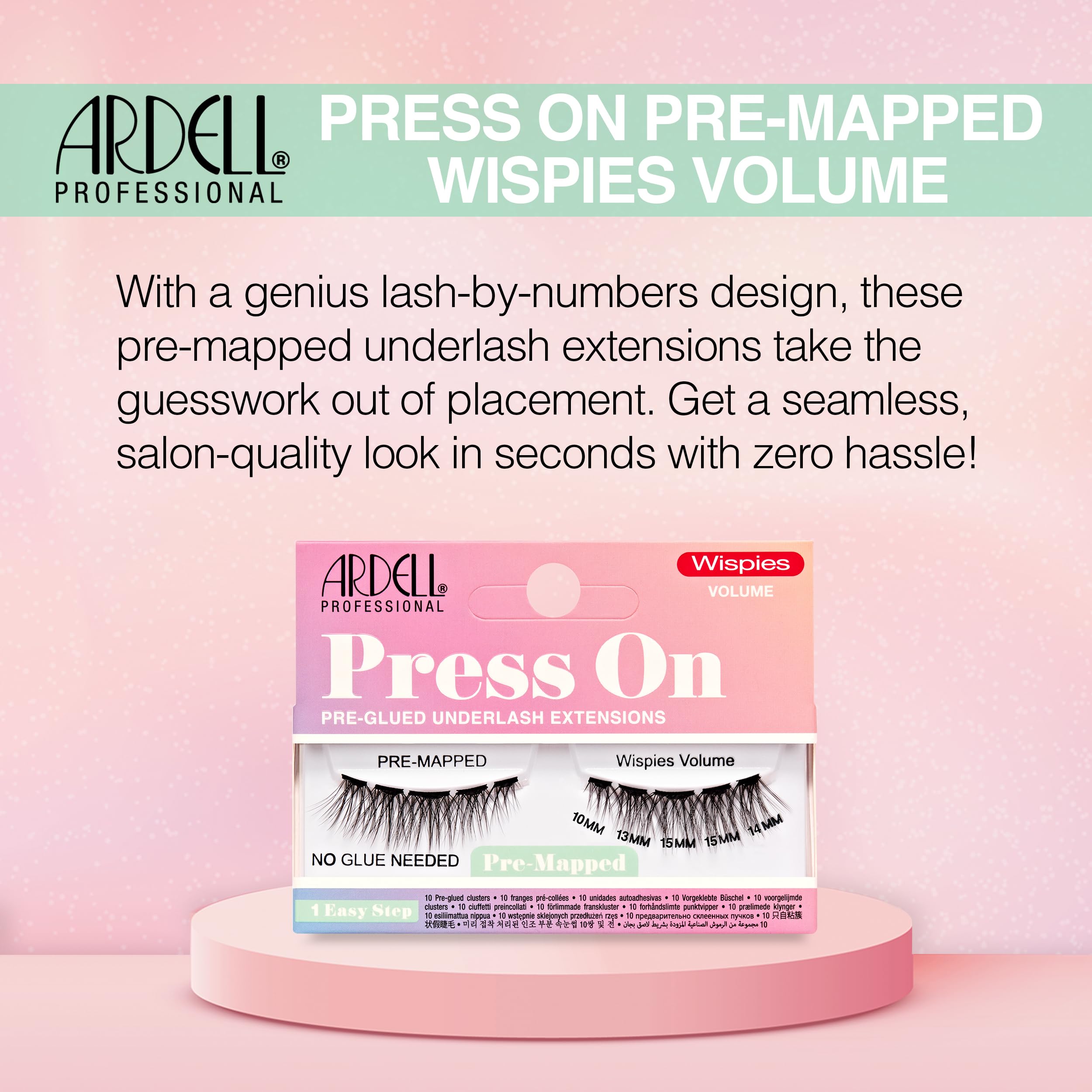 Ardell Press On Lashes Pre Mapped Diy Lash Clusters Wispies Volume Pre Glued - Thumbnail 3