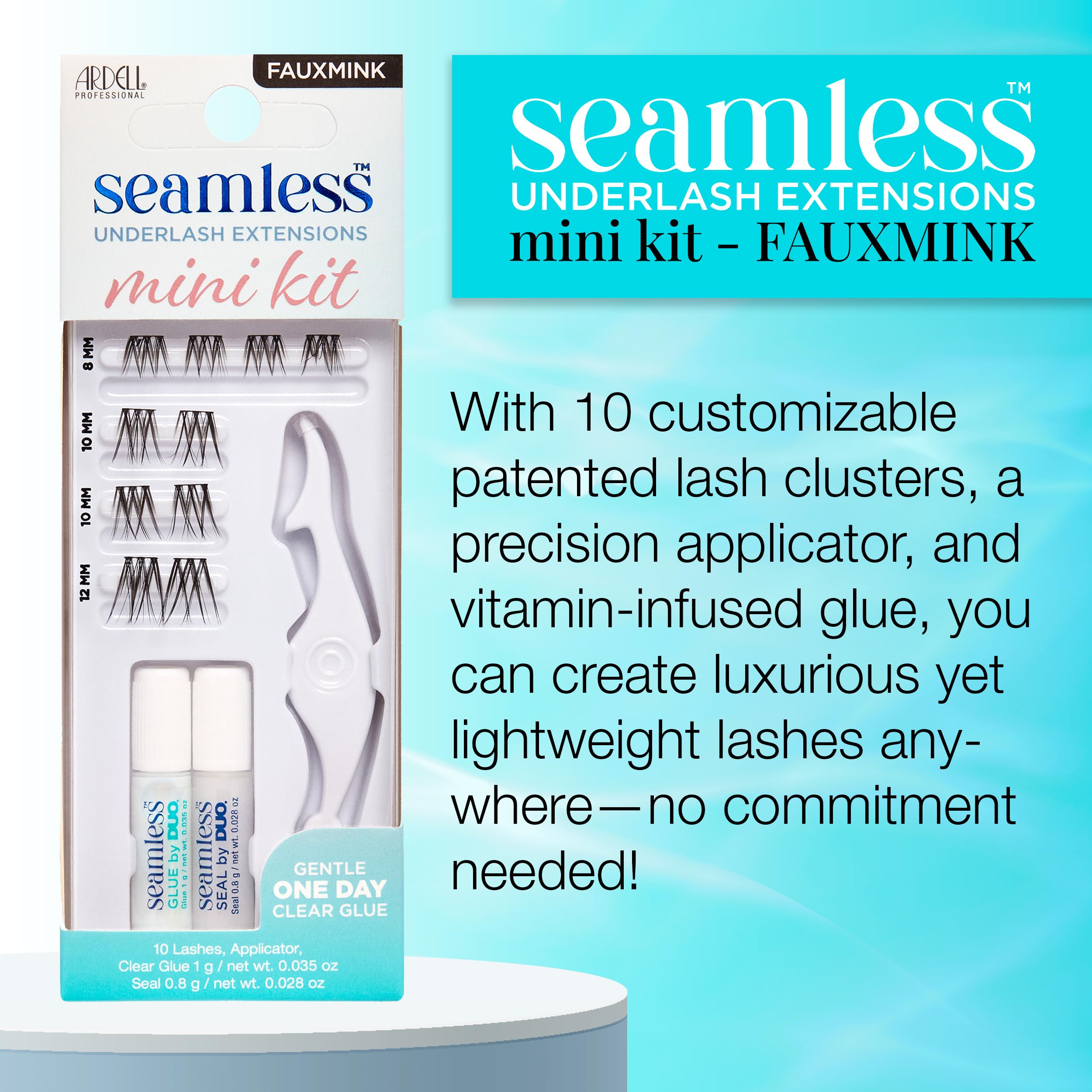 Ardell Seamless Underlash Extensions Fauxmink Mini Kit 10 Lashes 1 Day Clear - Thumbnail 3