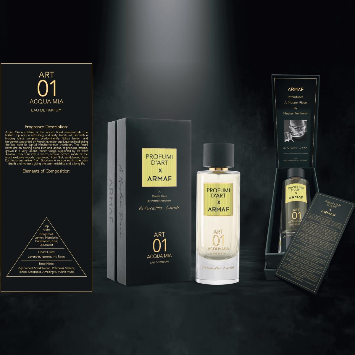 Profumi D Art 01 Acqua Mia By Armaf For Men EDP 3.6 oz - Thumbnail 3