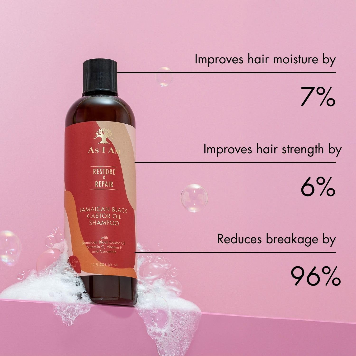 As I Am Jamaican Black Castor Oil Shampoo 355 ml