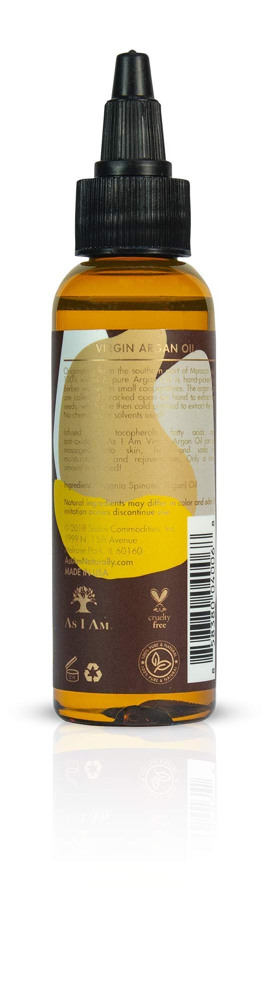 As I Am Virgin Argan Oil 2 Fluid Ounces 100% Pure Argania Spinosa Oil Infused - Thumbnail 2