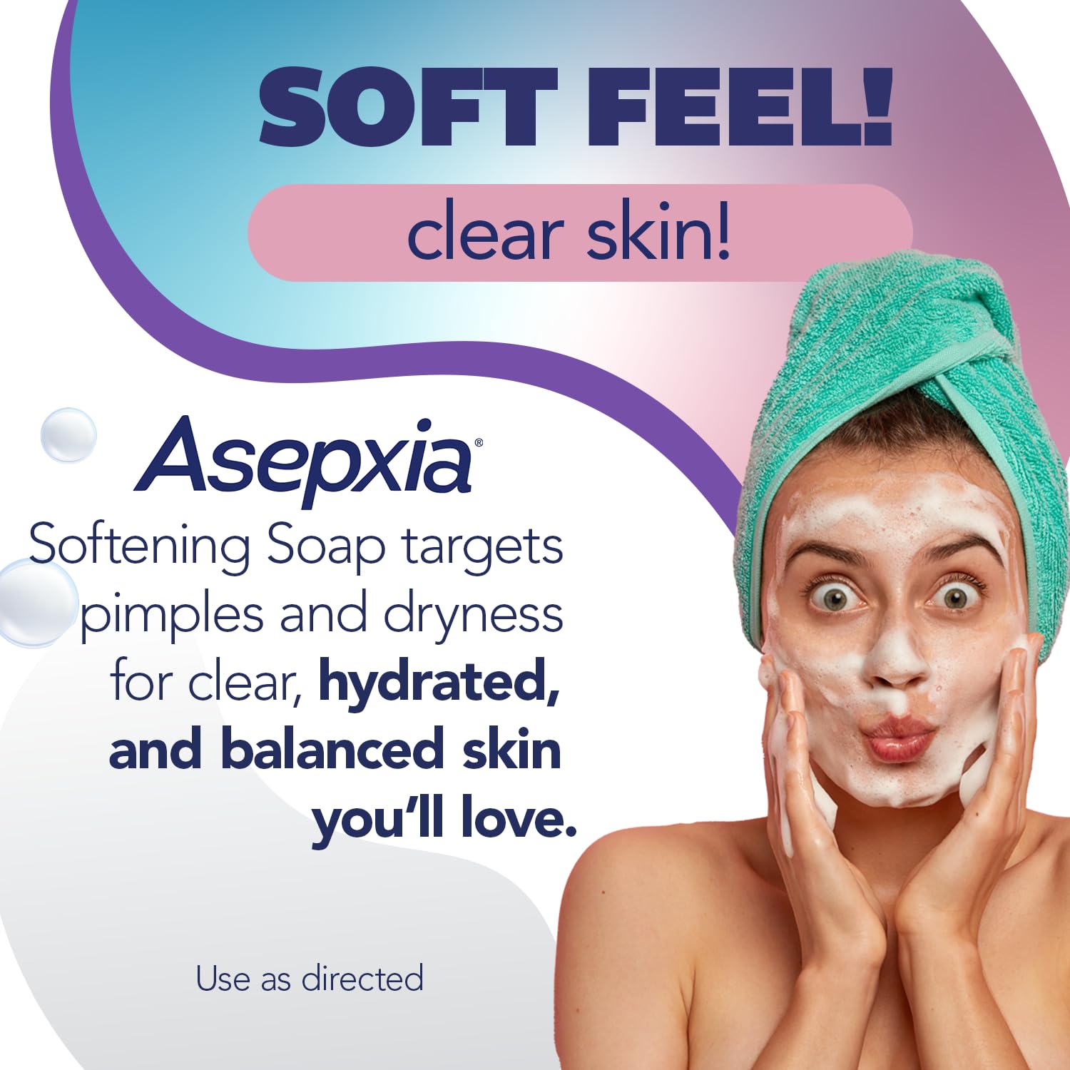 Asepxia Acne Treatment Softening Bar Soap | 2% Salicylic Acid Cleanser Wash - Thumbnail 3