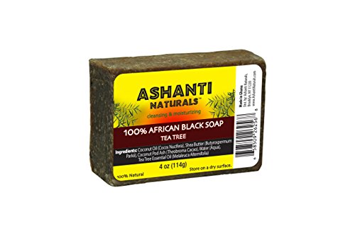 Ashanti Naturals 100% African Soap Bars Black Tea Tree - Thumbnail 2