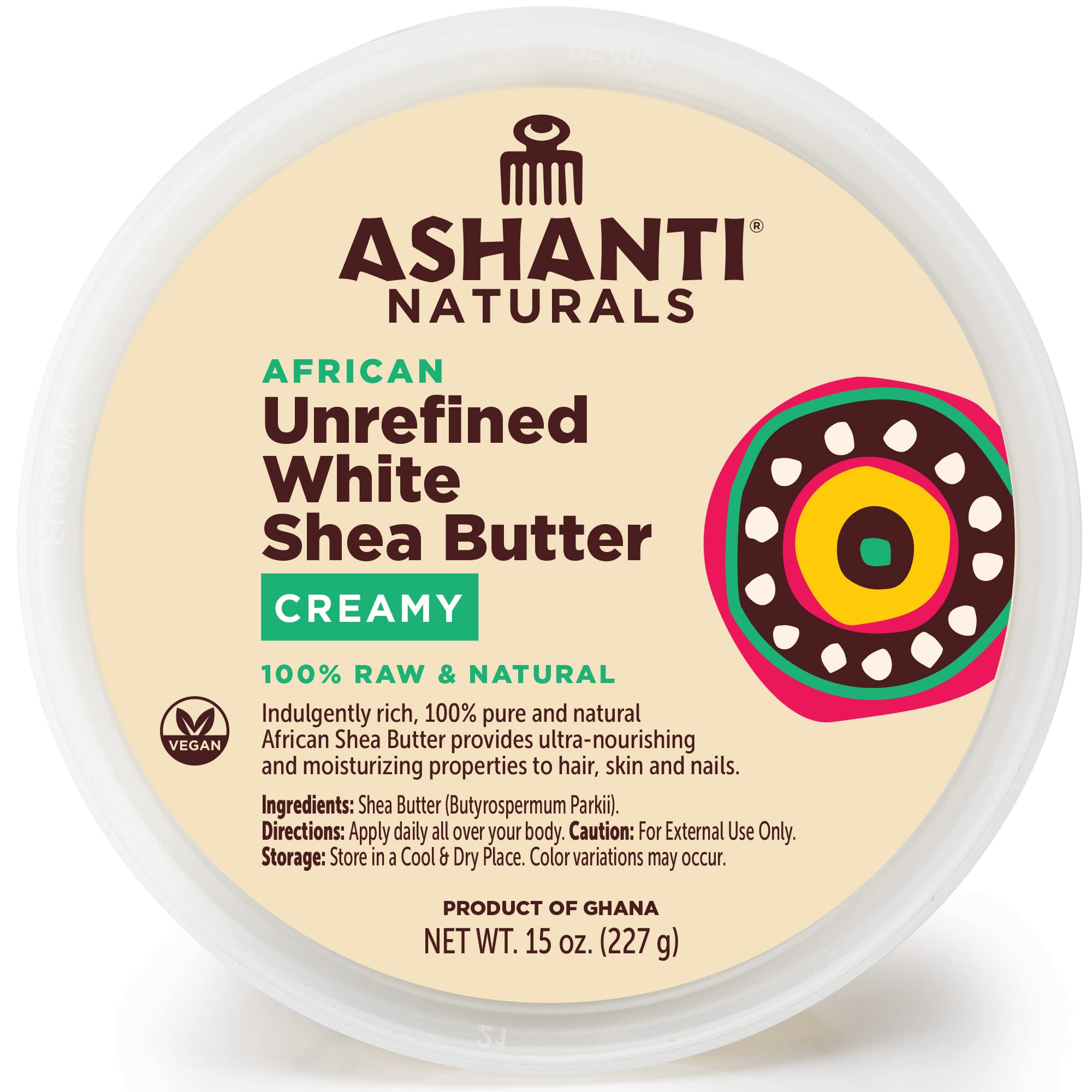 Ashanti Naturals White Raw Shea Butter | Unrefined African Shea Butter | Creamy - Thumbnail 1