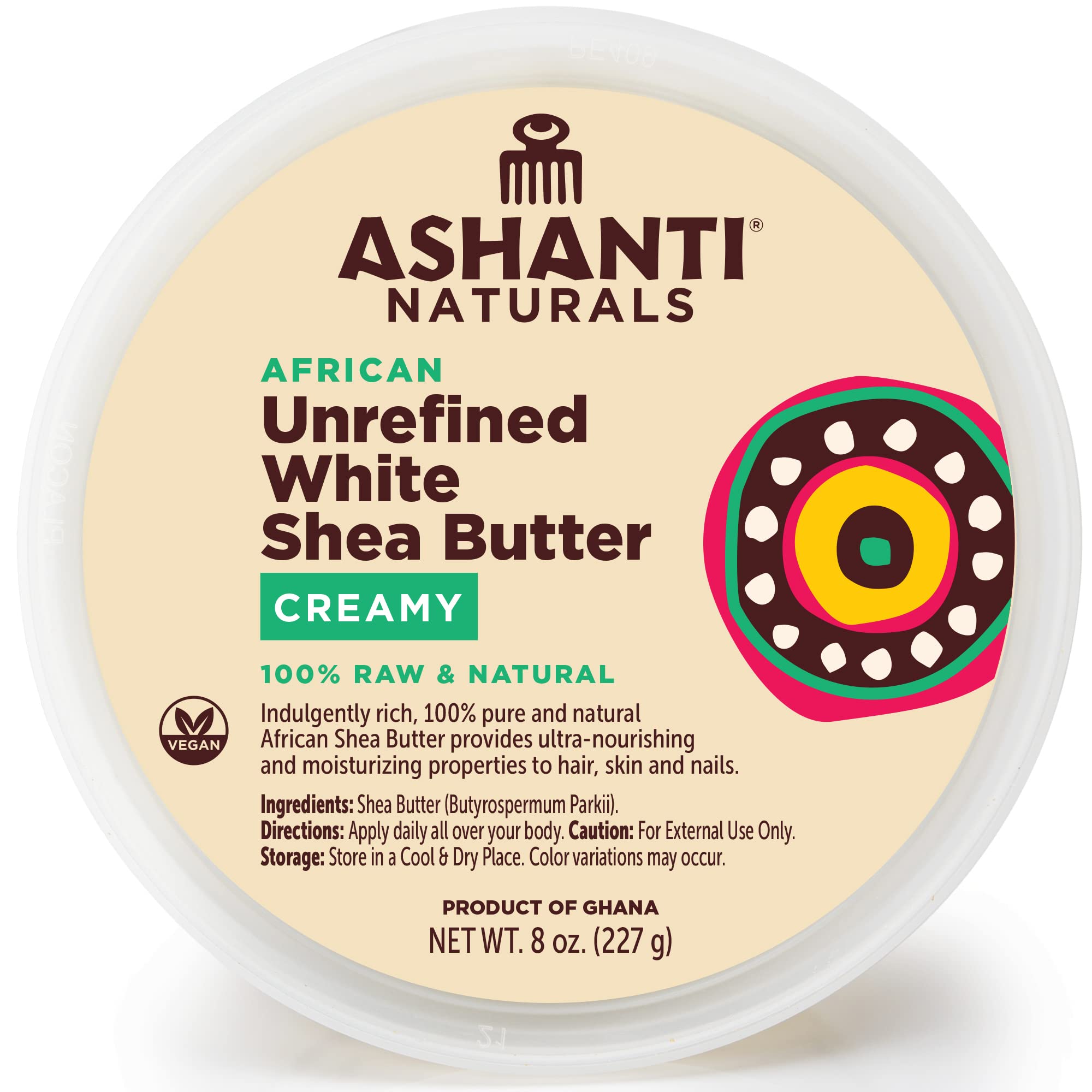 Ashanti Naturals White Raw Shea Butter | Unrefined African Shea Butter | Creamy