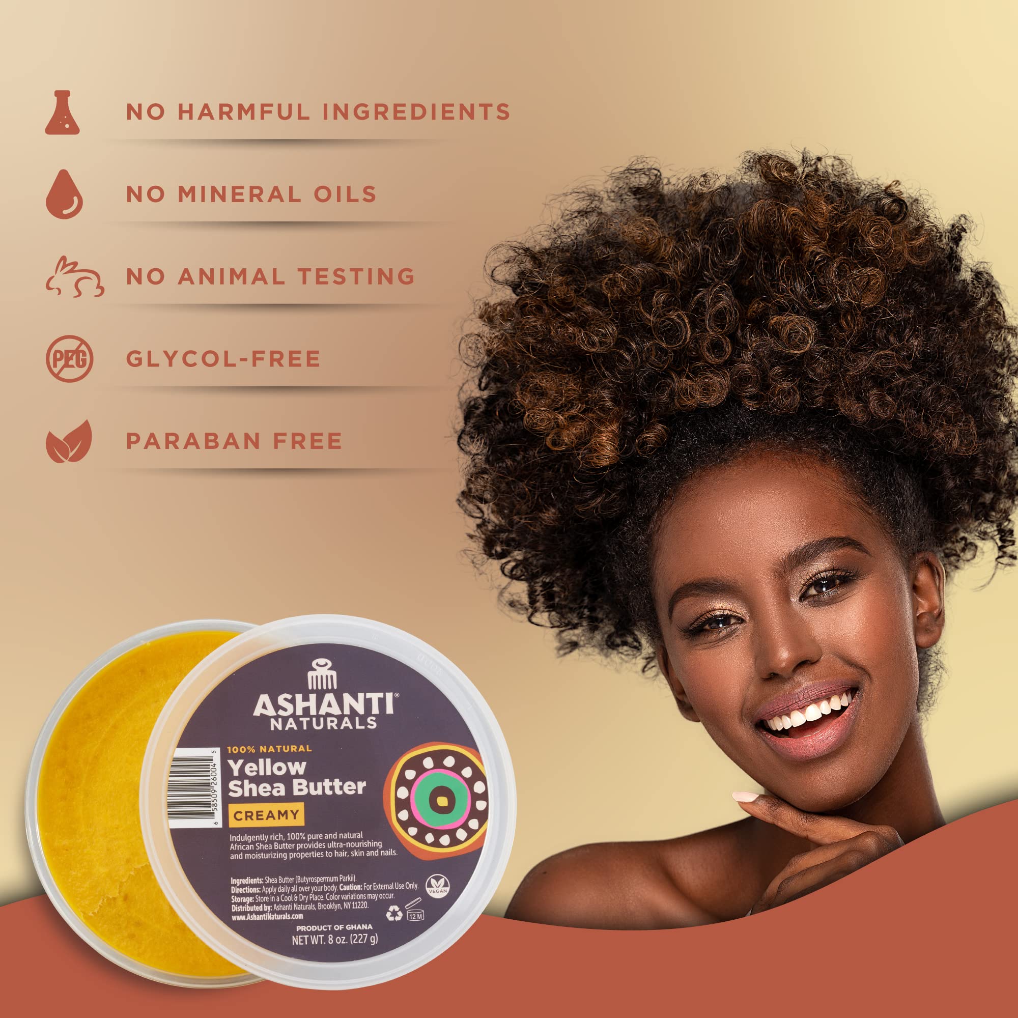 Ashanti Naturals Yellow Raw Shea Butter | Unrefined African Shea Butter | - Thumbnail 2