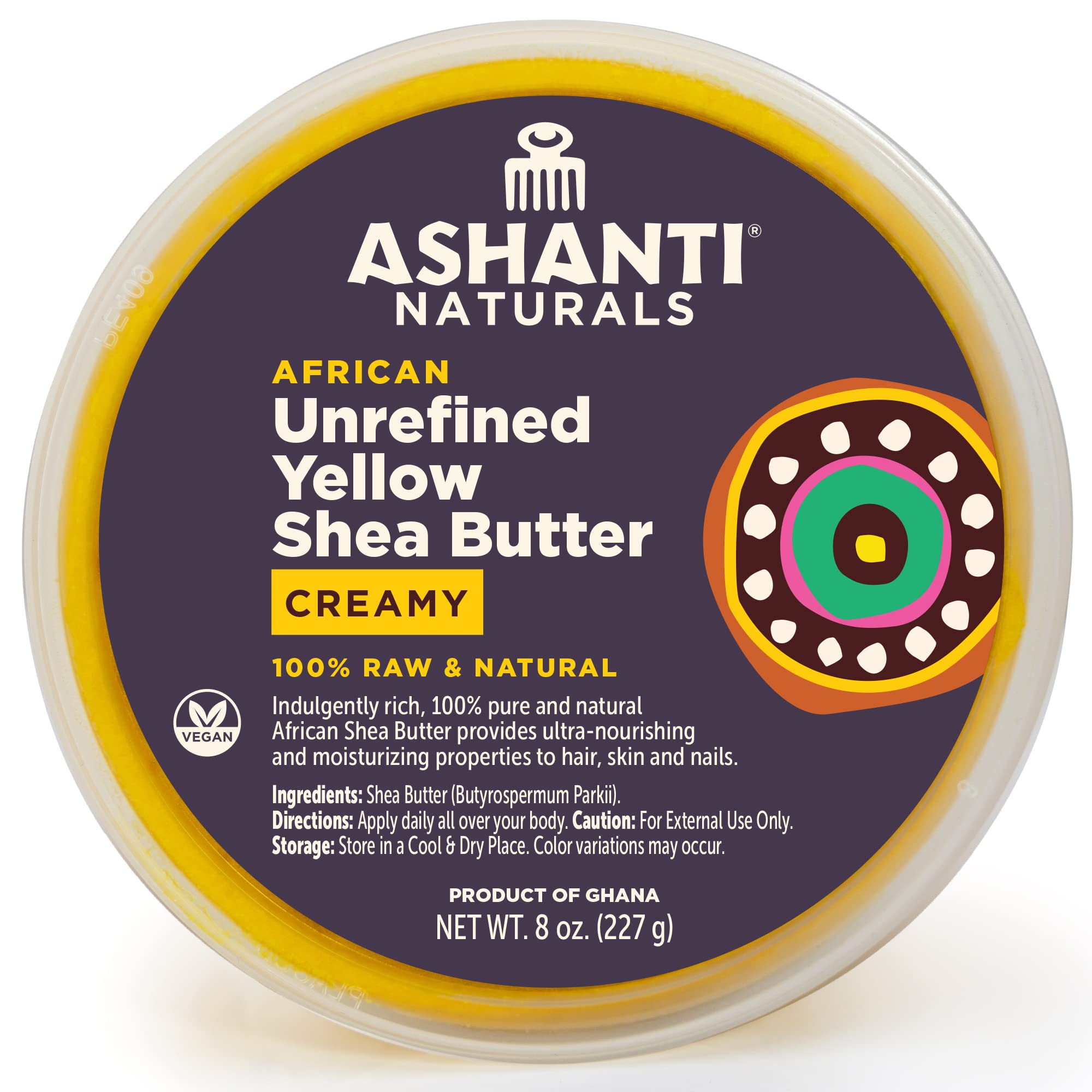Ashanti Naturals Yellow Raw Shea Butter | Unrefined African Shea Butter |