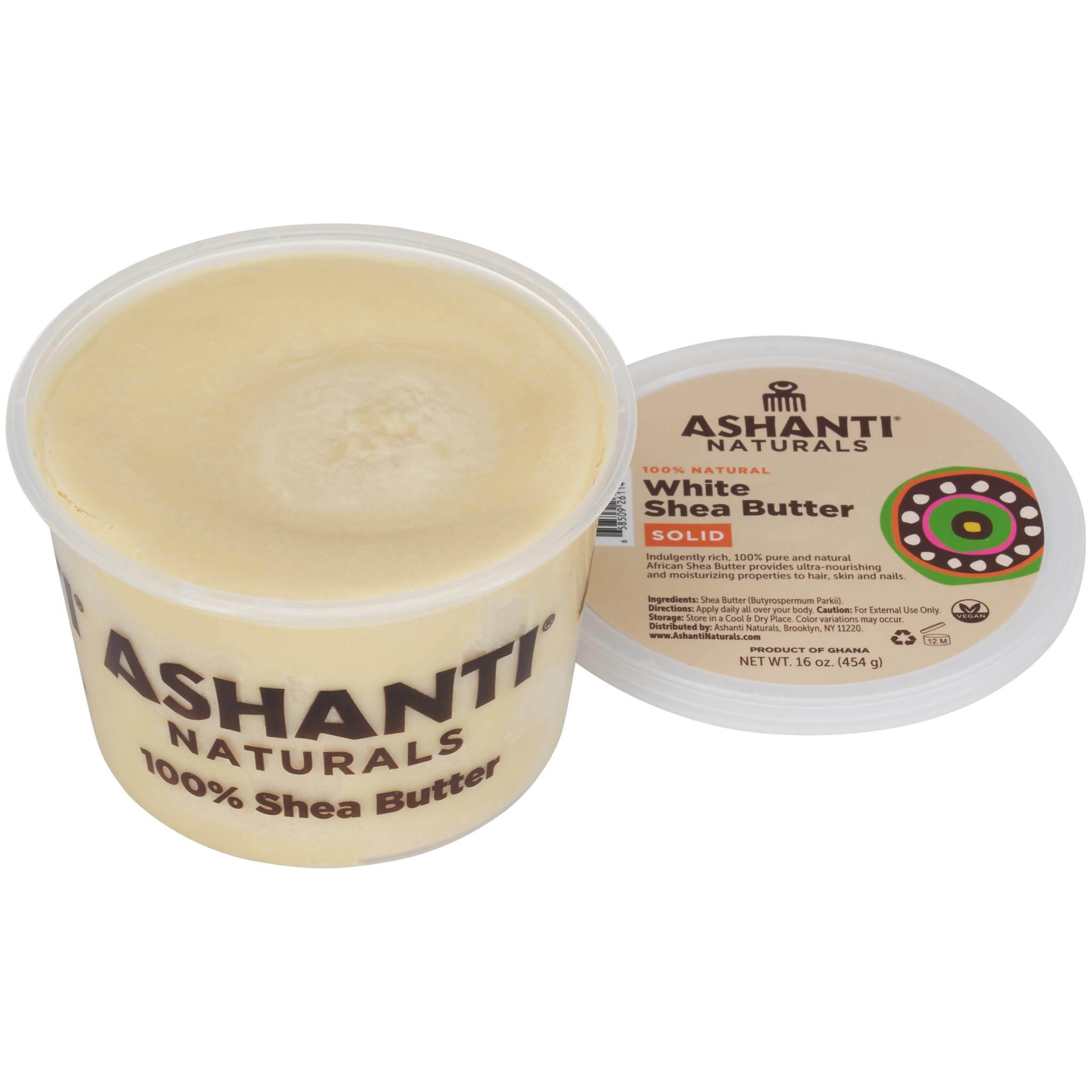 Ashanti Naturals Solid 100% African Shea Butter | Unrefined Raw Shea Butter |
