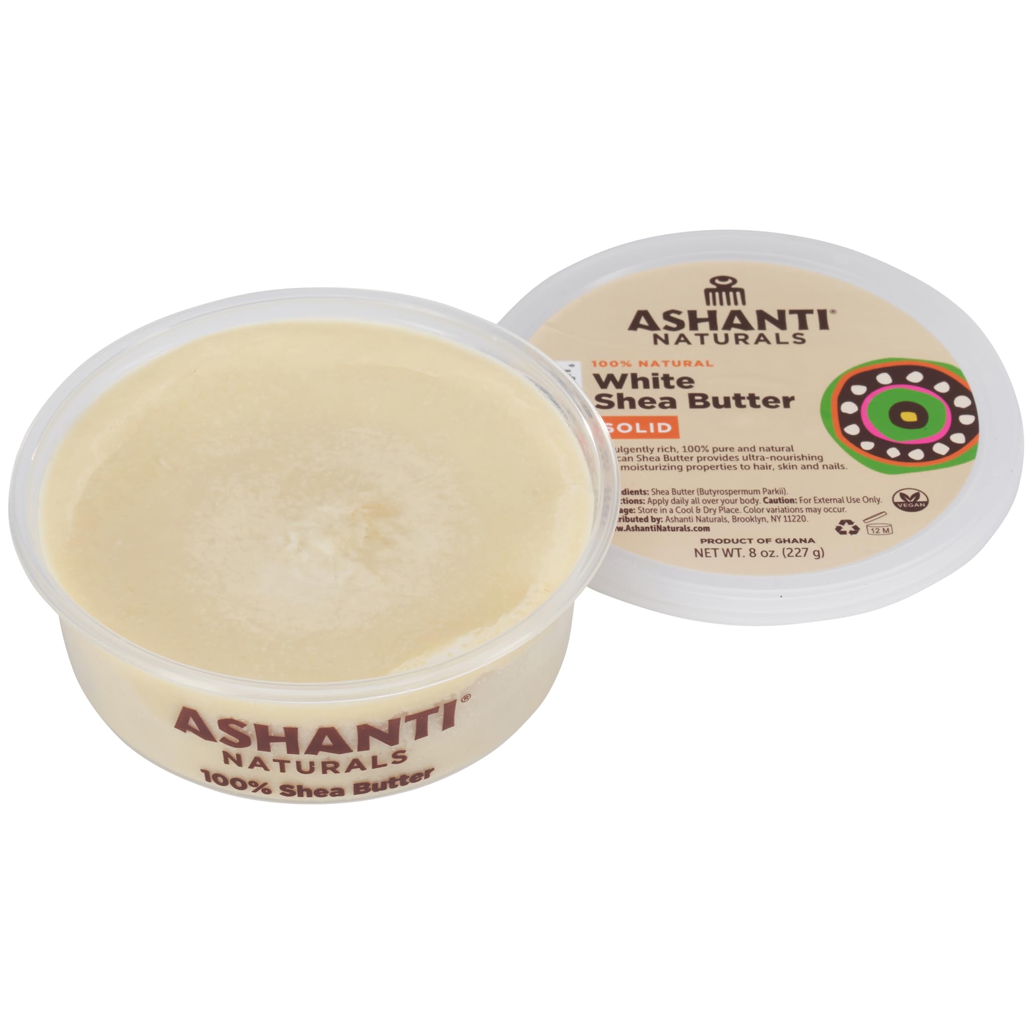 Ashanti Naturals Solid 100% African Shea Butter | Unrefined Raw Shea Butter |