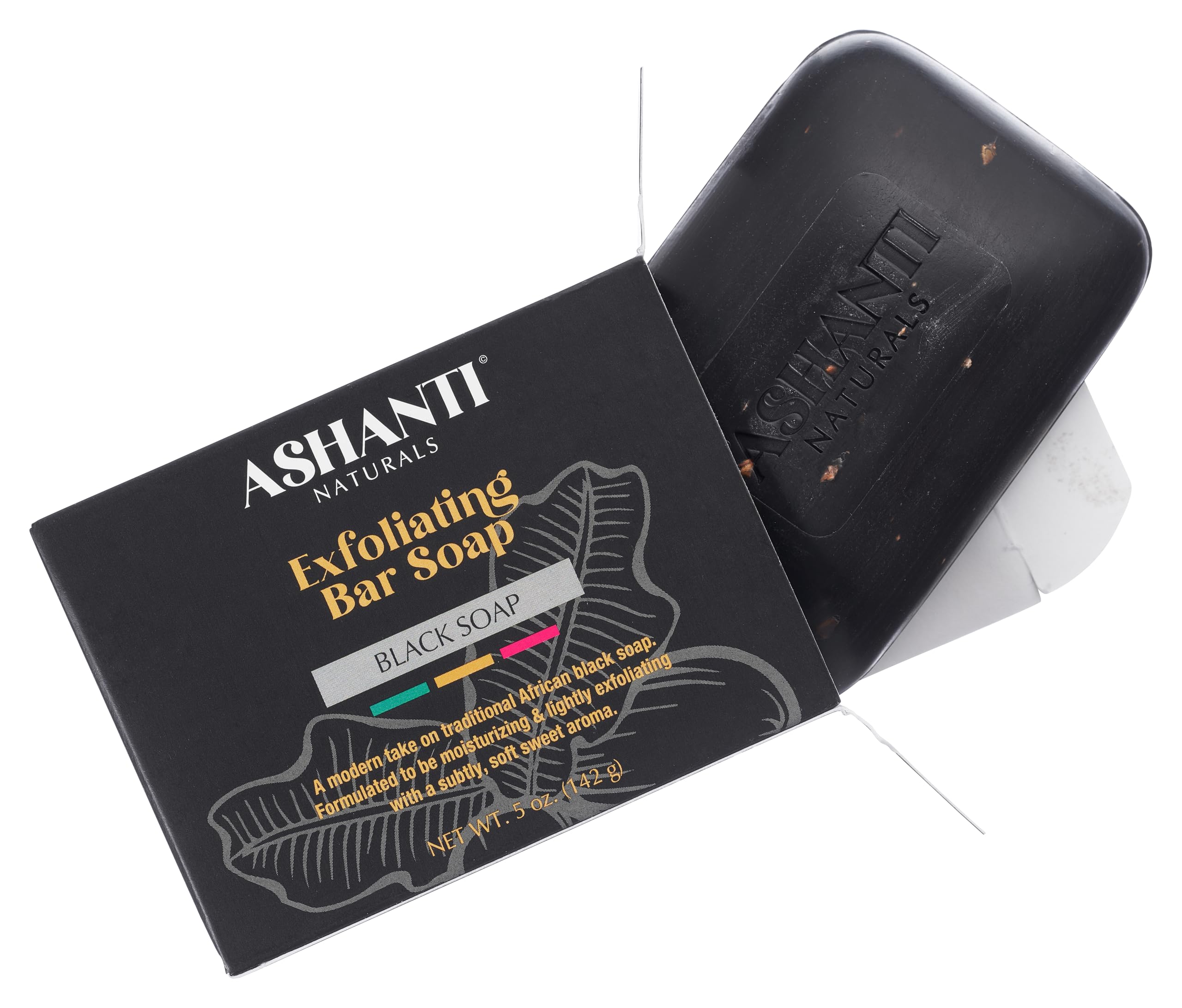 Ashanti Naturals Black Soap Bar | Exfoliating Natural Soap With Shea Butter