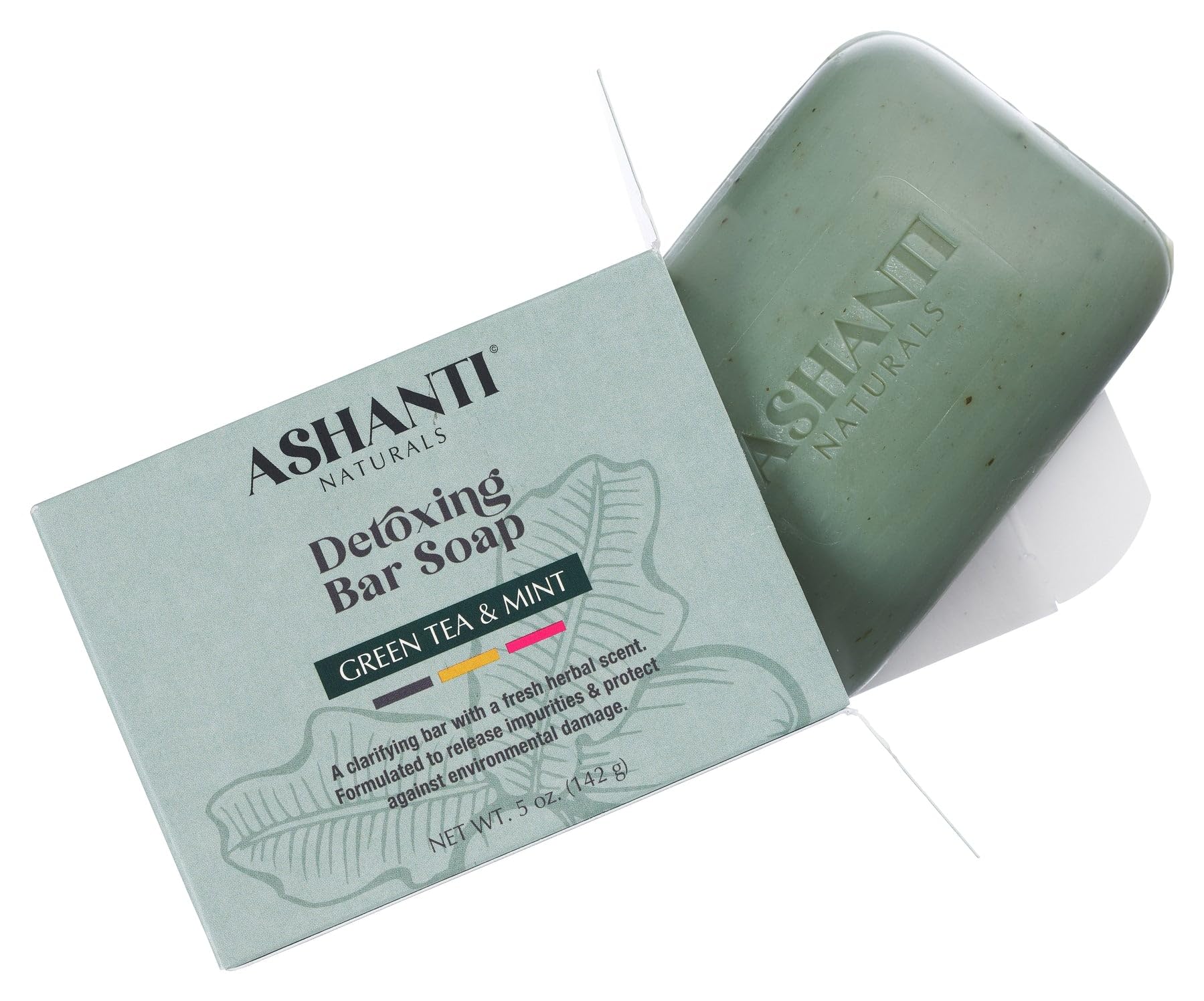 Ashanti Naturals Green Tea Soap Bar | Detoxing Natural Soap With Shea Butter - Thumbnail 2