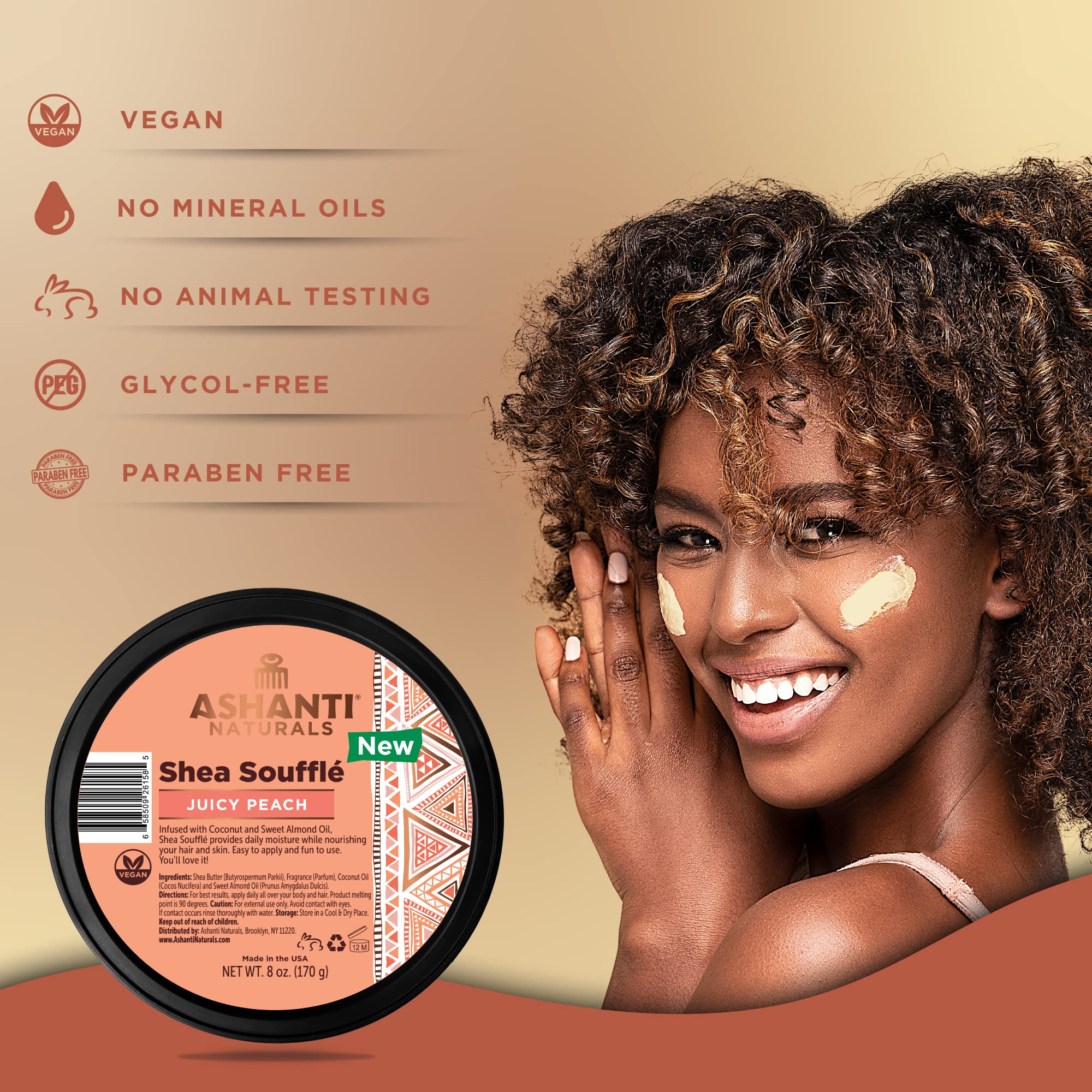 Ashanti Naturals Scented Whipped Shea Butter for Skin | African Body Butter - Thumbnail 2