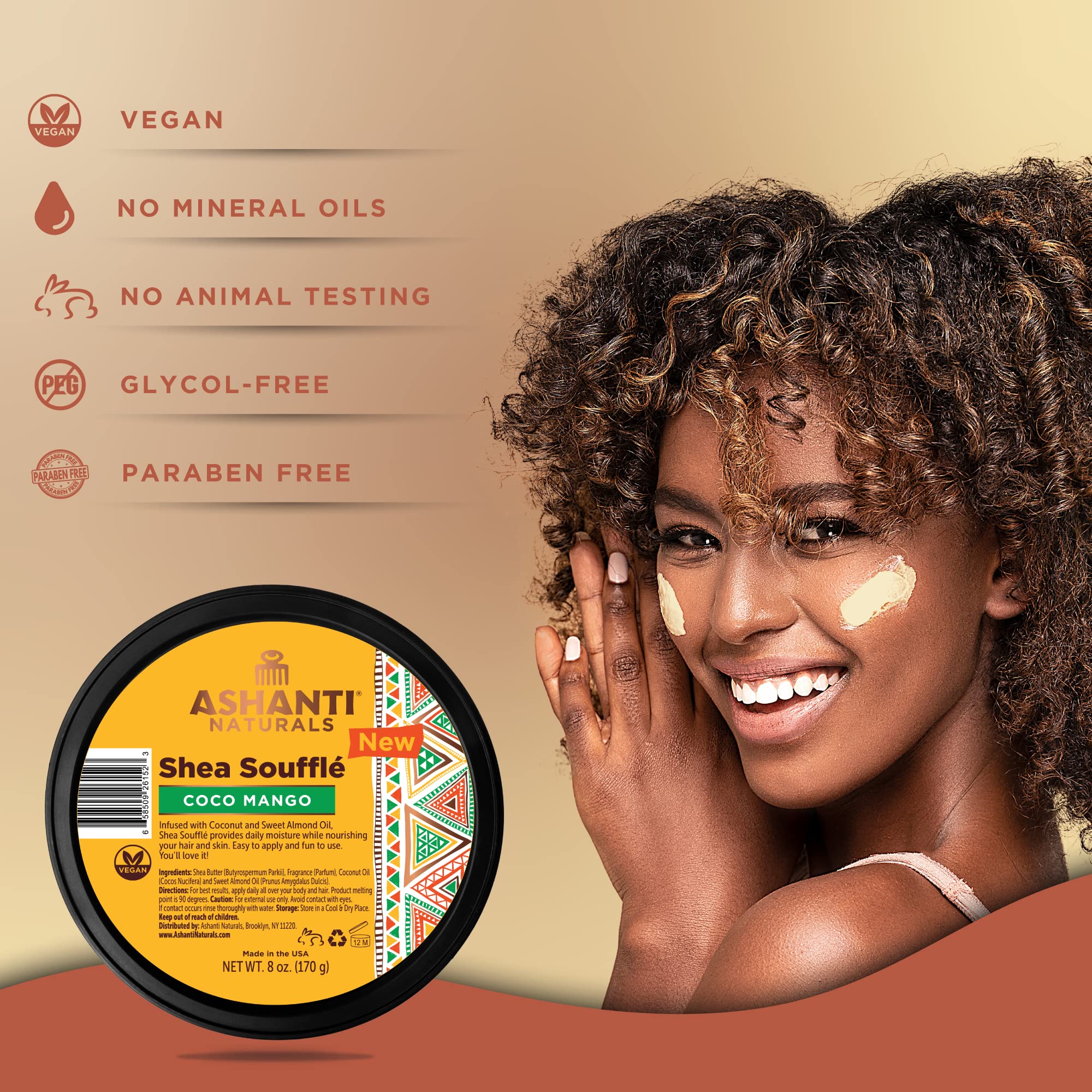 Ashanti Naturals Scented Whipped Shea Butter | Unrefined Shea Butter From Ghana - Thumbnail 2