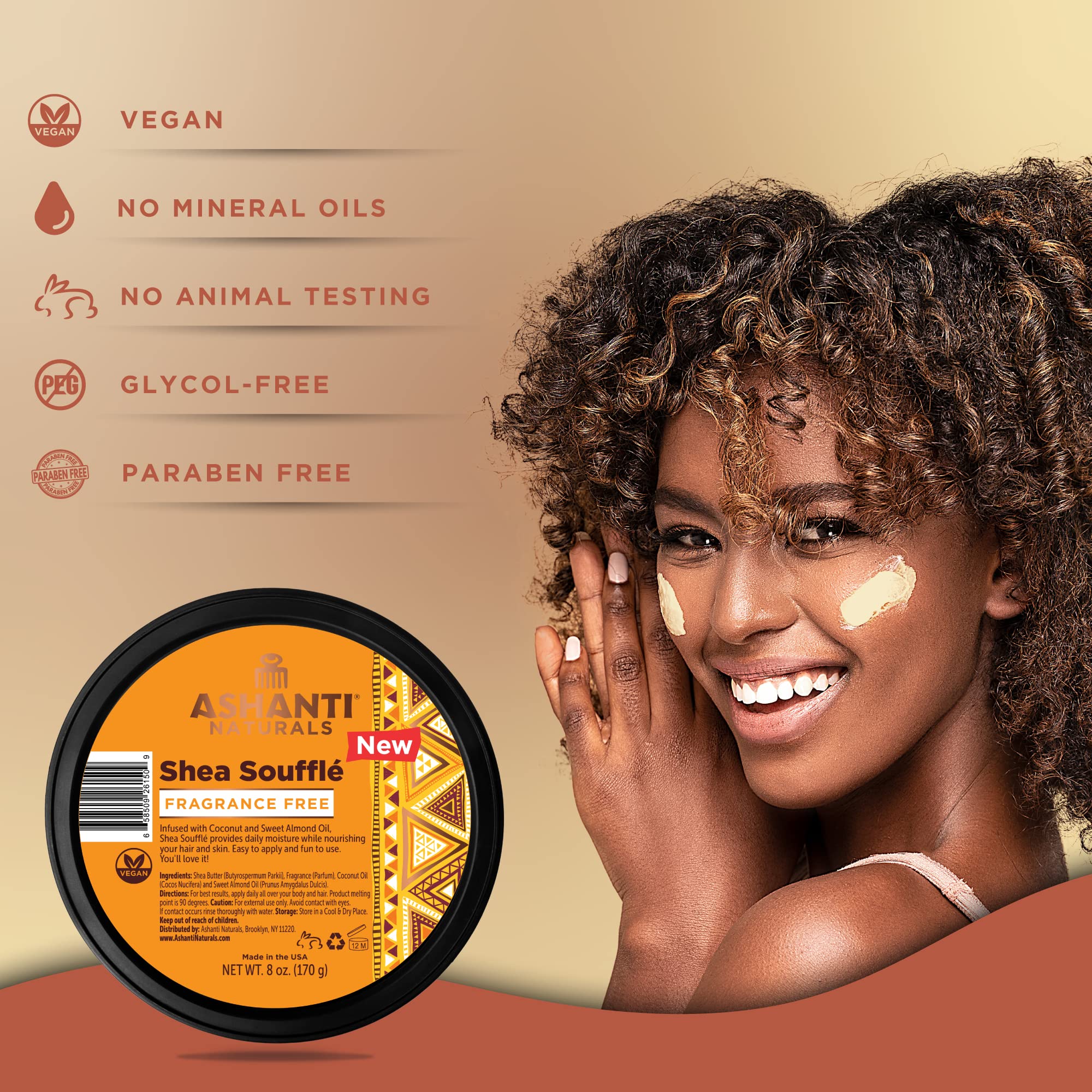 Ashanti Naturals Whipped Shea Butter | Unrefined Shea Butter From Ghana Coconut - Thumbnail 2