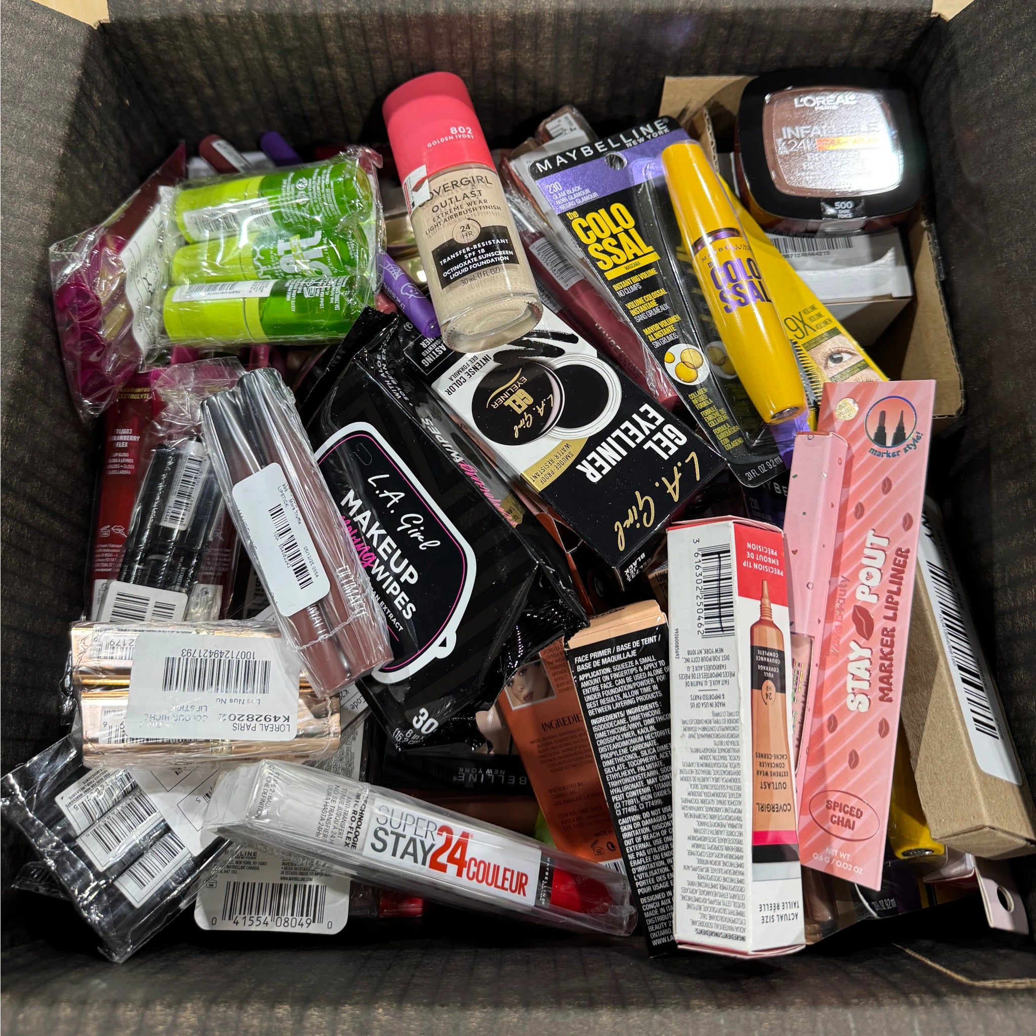 (114-pack) Assorted Loreal - Maybelline - NYX- Liquidation Box 114 UNITS (LMYX)