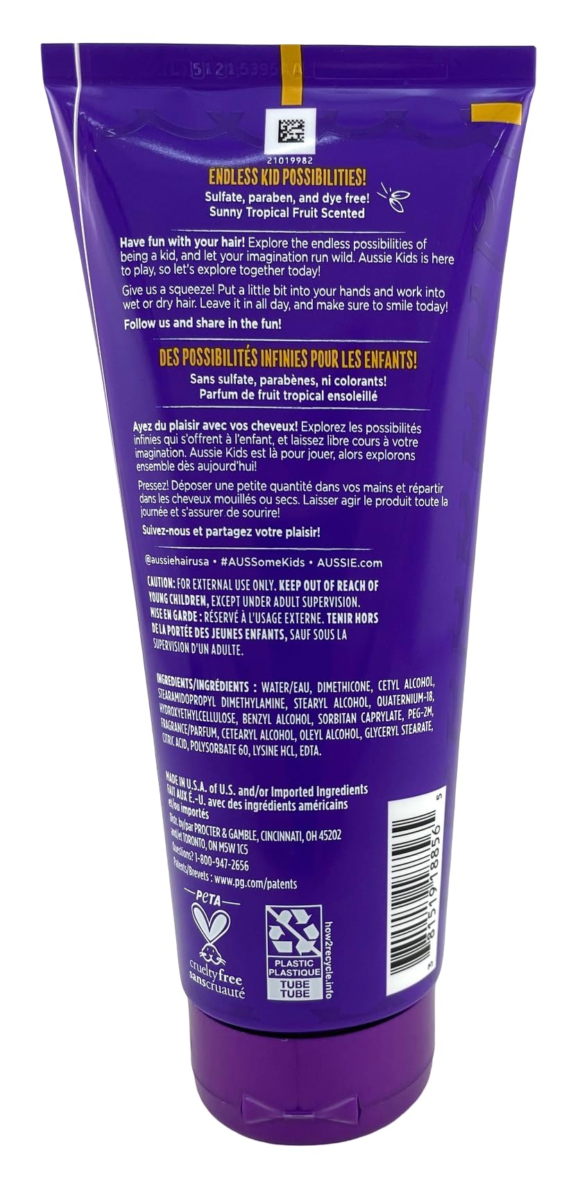 Aussie Kids Conditioner Leave In Curly 6.8 oz - Thumbnail 3