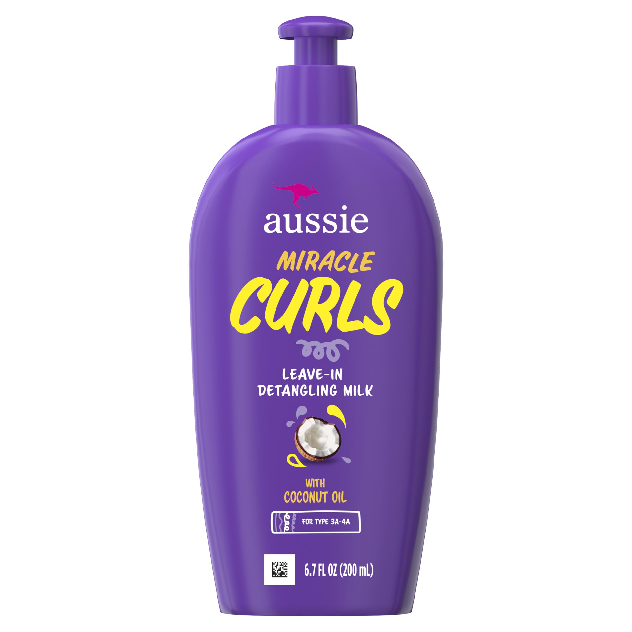 Aussie Miracle Curls With Coconut Oil Paraben Free Detangling Milk Treatment - Thumbnail 2