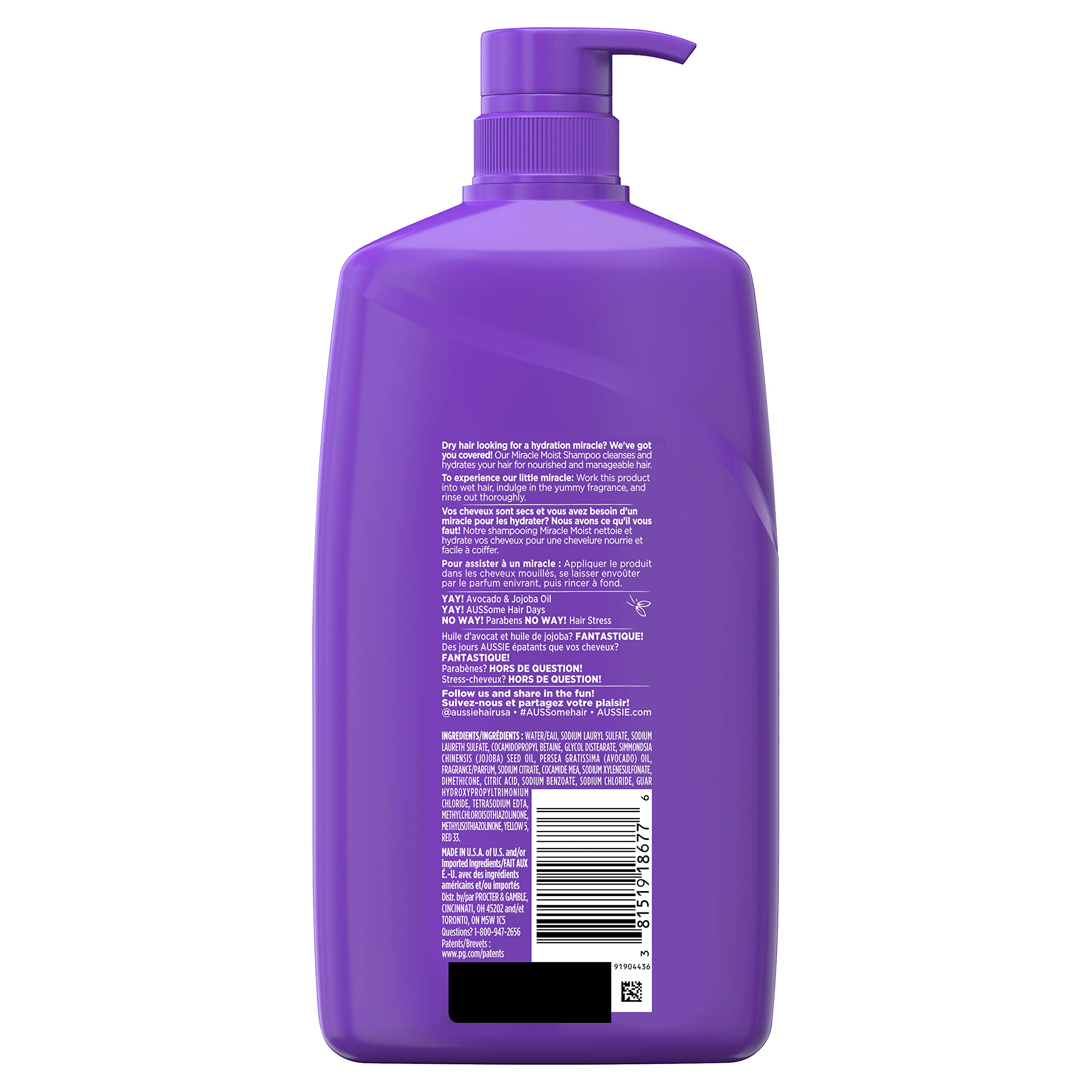 Aussie Shampoo Miracle Moist Pump 26.2 oz - Thumbnail 2