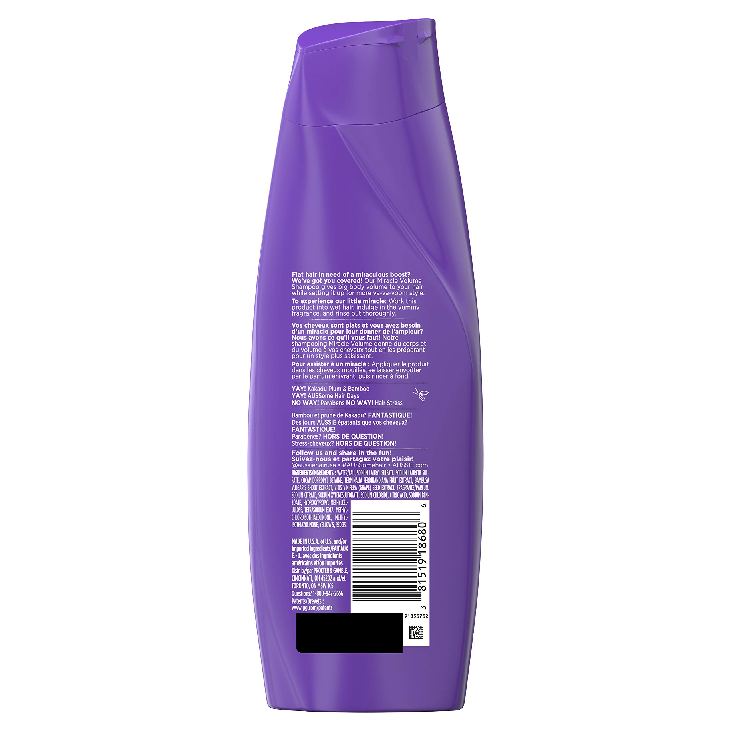 Aussie for Fine Hair Aussie Paraben Shampoo 12.1 Fl Oz - Thumbnail 2