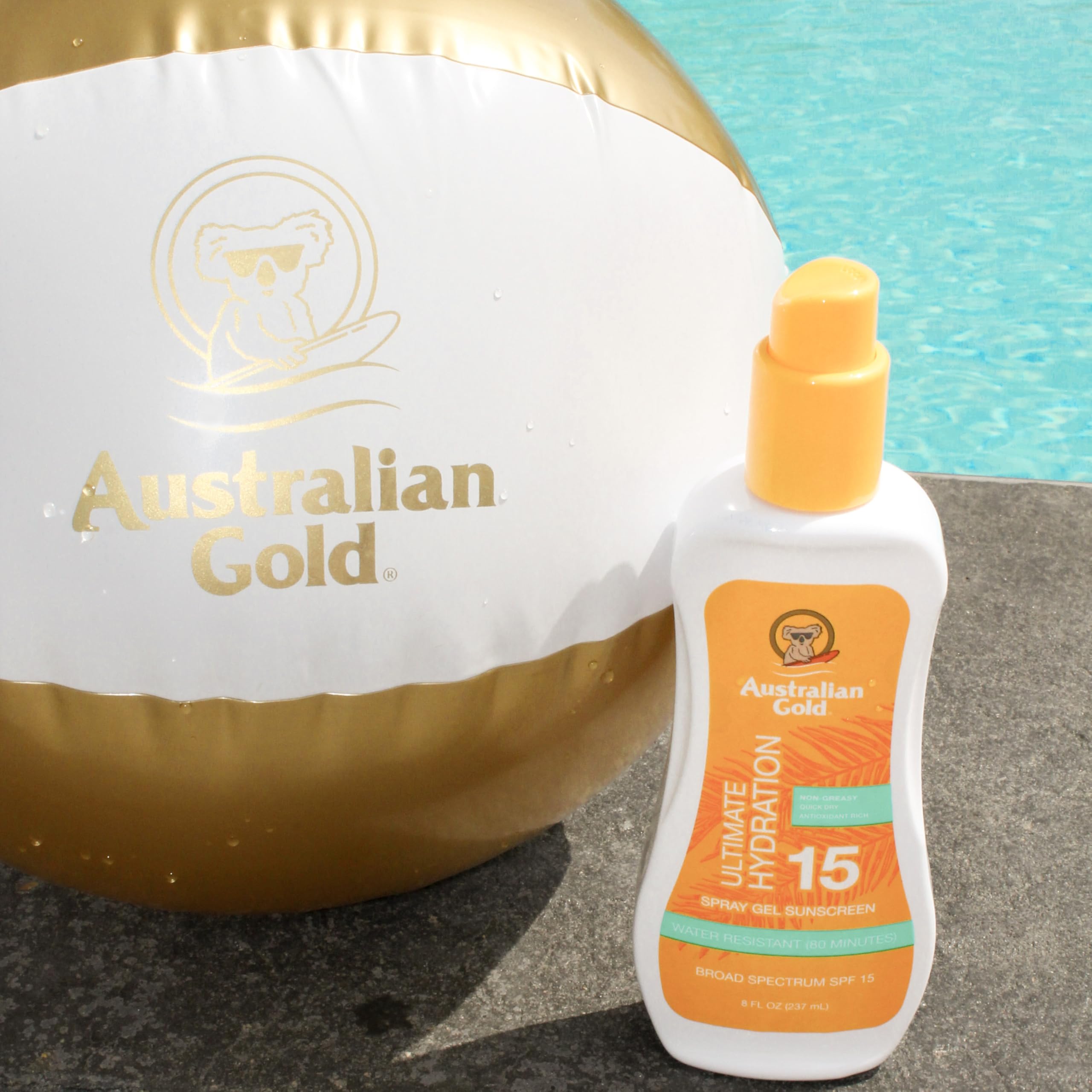 Australian Gold Gel Sunscreen Hydrate Skin Broad Spectrum Water Resistant Non - Thumbnail 2