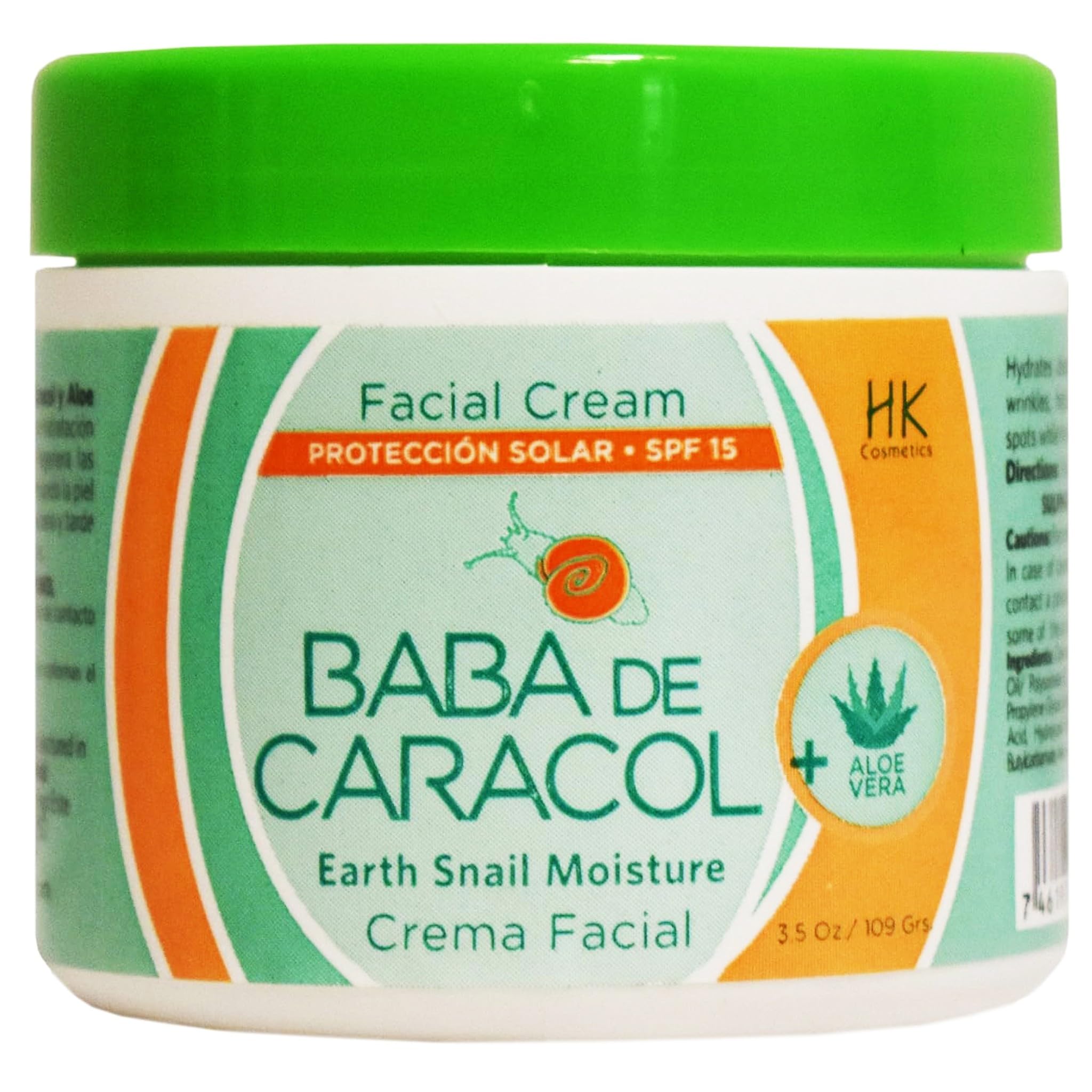 Baba de Caracol Facial Moisturizing Cream Aloe Vera 3.5 oz - Thumbnail 3