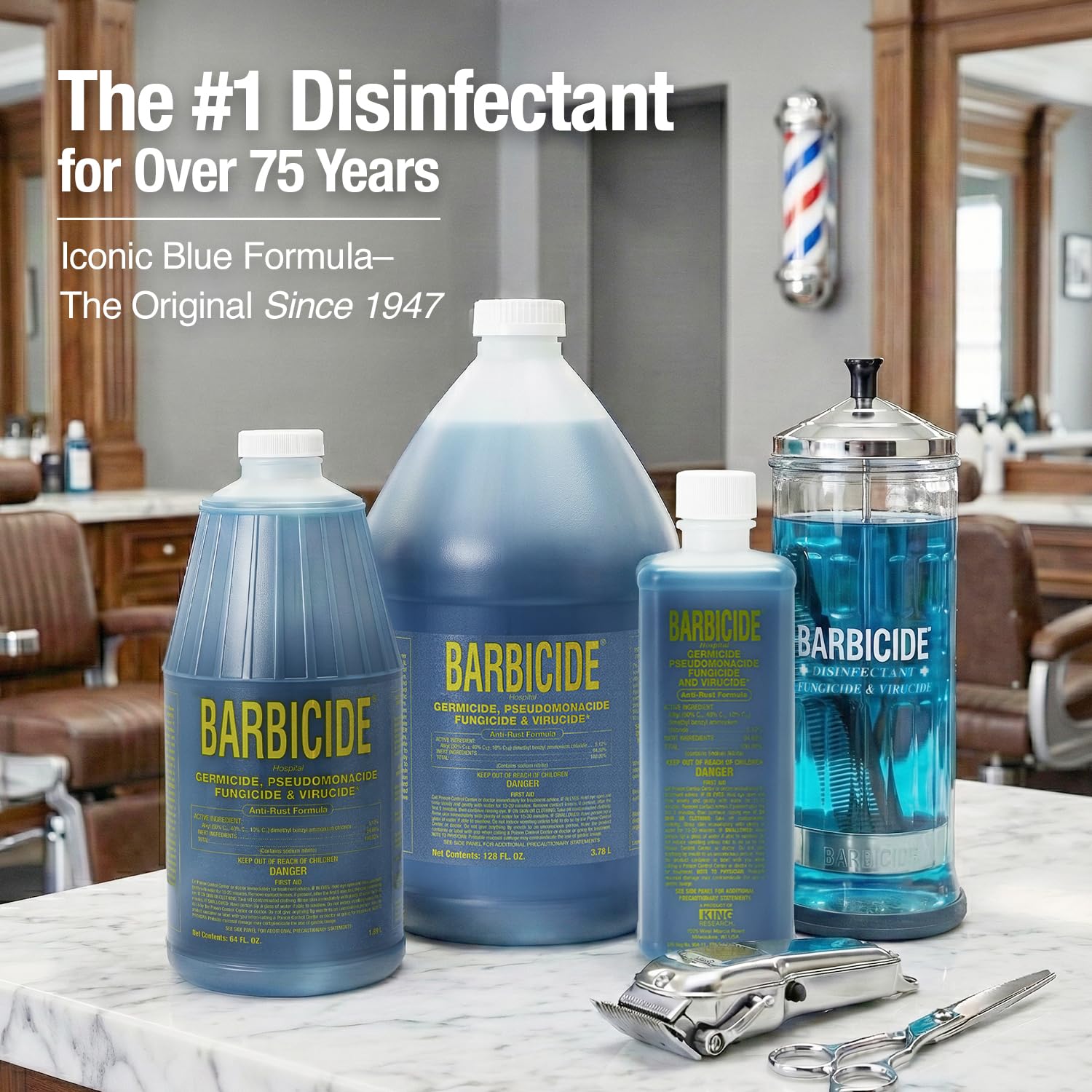 Barbicide Disinfectant Concentrate Pint | Epa Registered Hospital Grade - Thumbnail 3