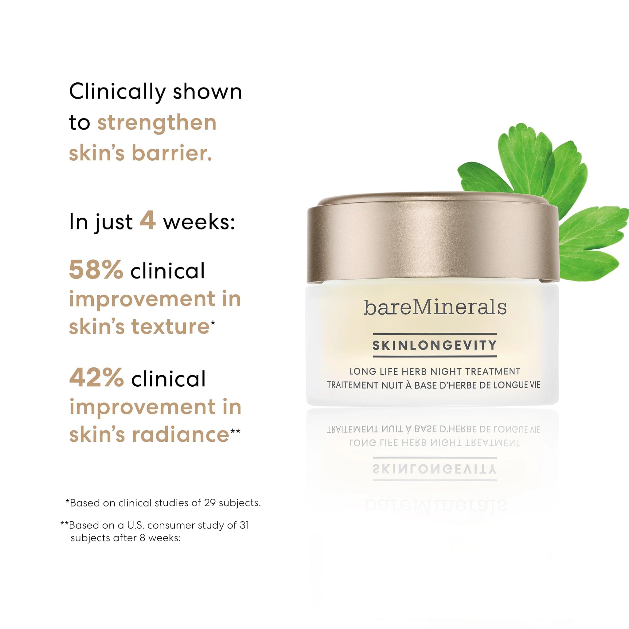 Bareminerals Skinlongevity Long Life Herb Night Face Treatment With Niacinamide