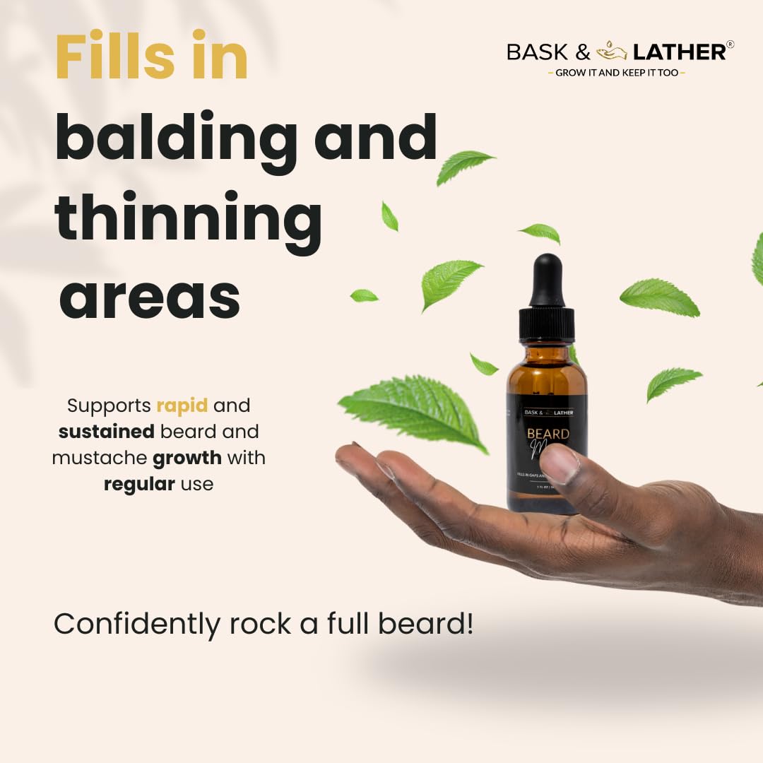 Bask Lather Beard Magic Growth Oil Helps Stimulate Hair Growth and Softness - Thumbnail 3
