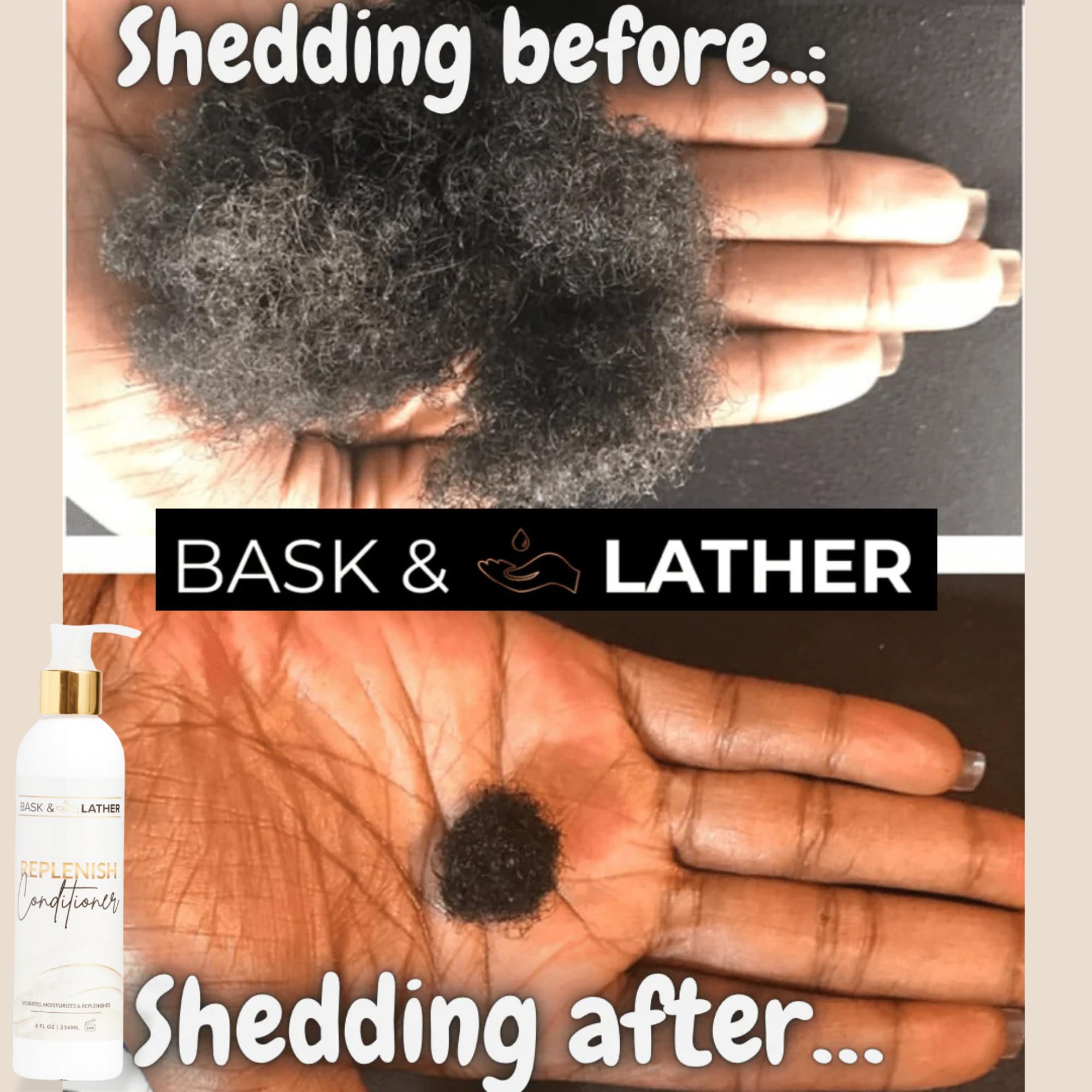 Bask Lather Replenish Conditioner Deep Hydrating Natural Formula for Elasticity - Thumbnail 2