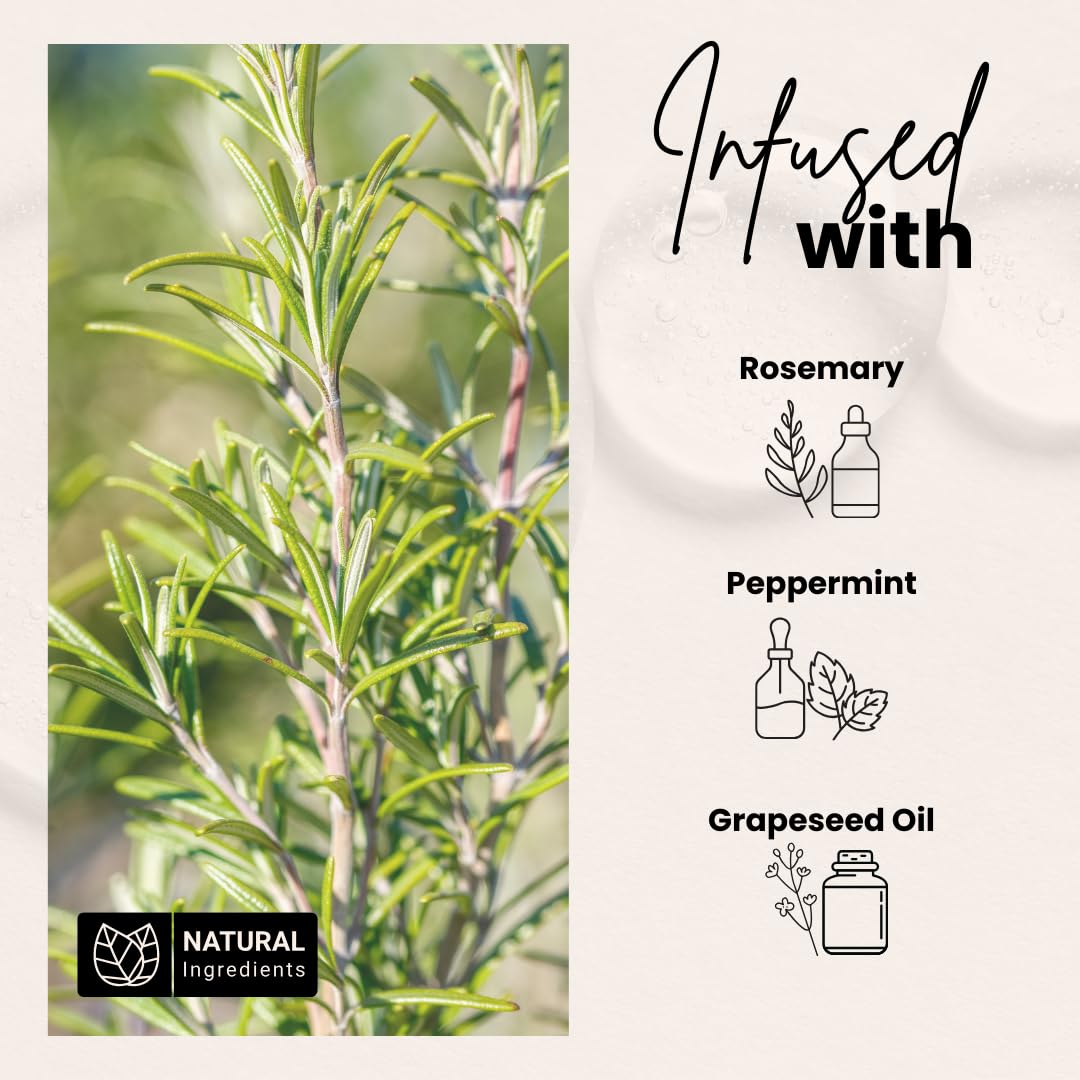 Bask Lather Scalp Stimulator Hair Growth Oil Cold Pressed Mint and Rosemary - Thumbnail 3