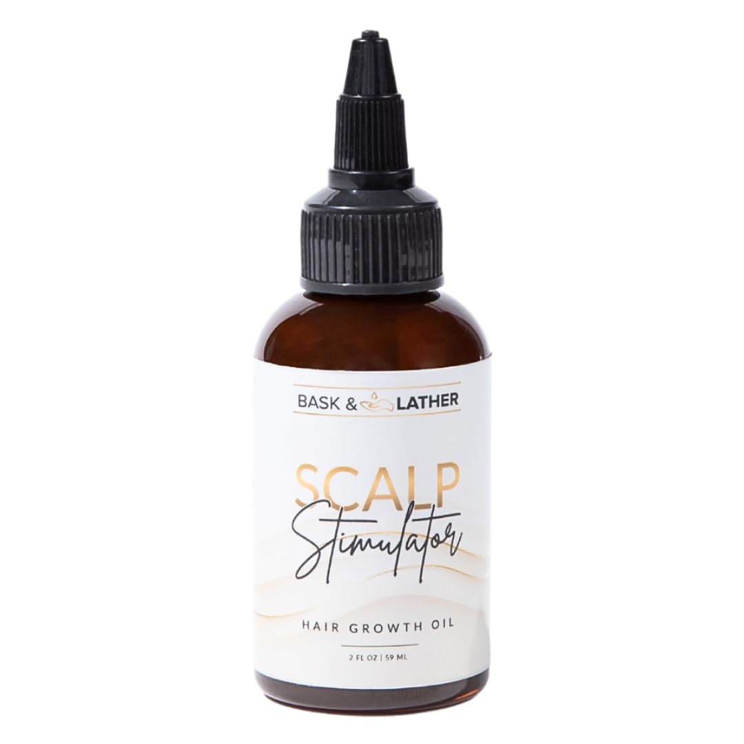 Bask Lather Scalp Stimulator Hair Growth Oil Cold Pressed Mint and Rosemary