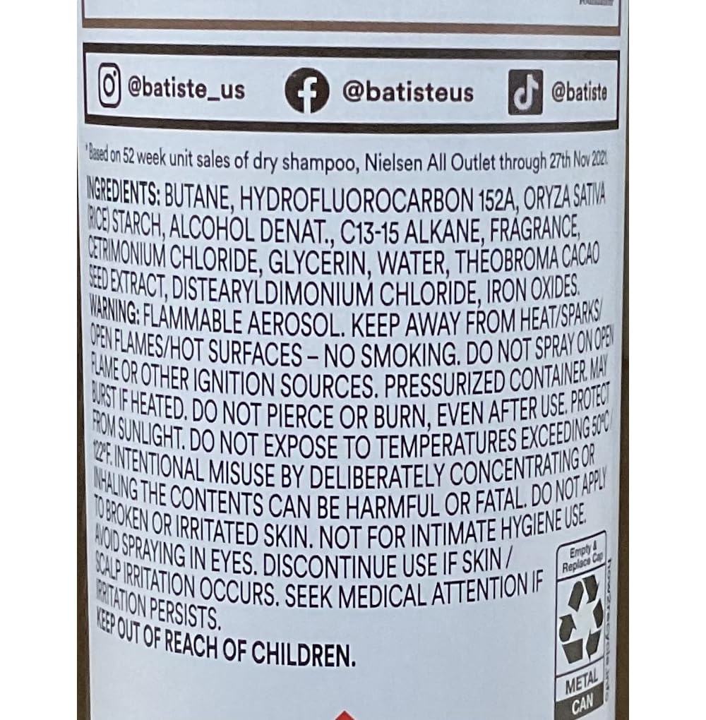 Batiste Dark Brown Dry Shampoo Pack of 3 3.81 oz - Thumbnail 3