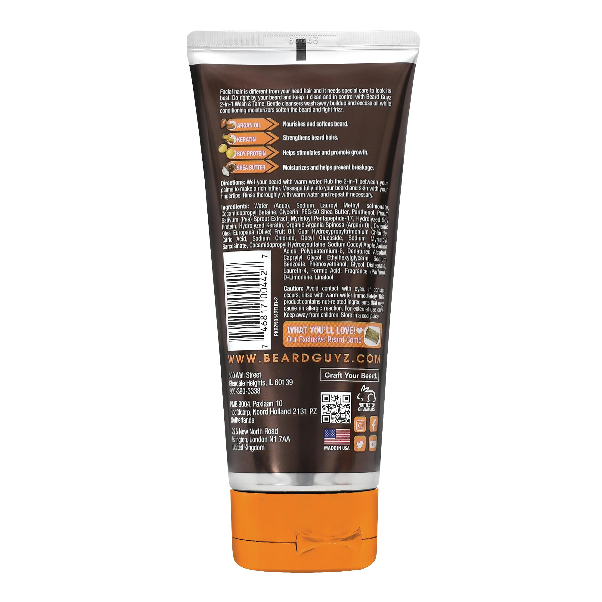 Beard Guyz 2 In 1 Beard Wash and Conditioner Deep Cleansing Beard Shampoo - Thumbnail 3