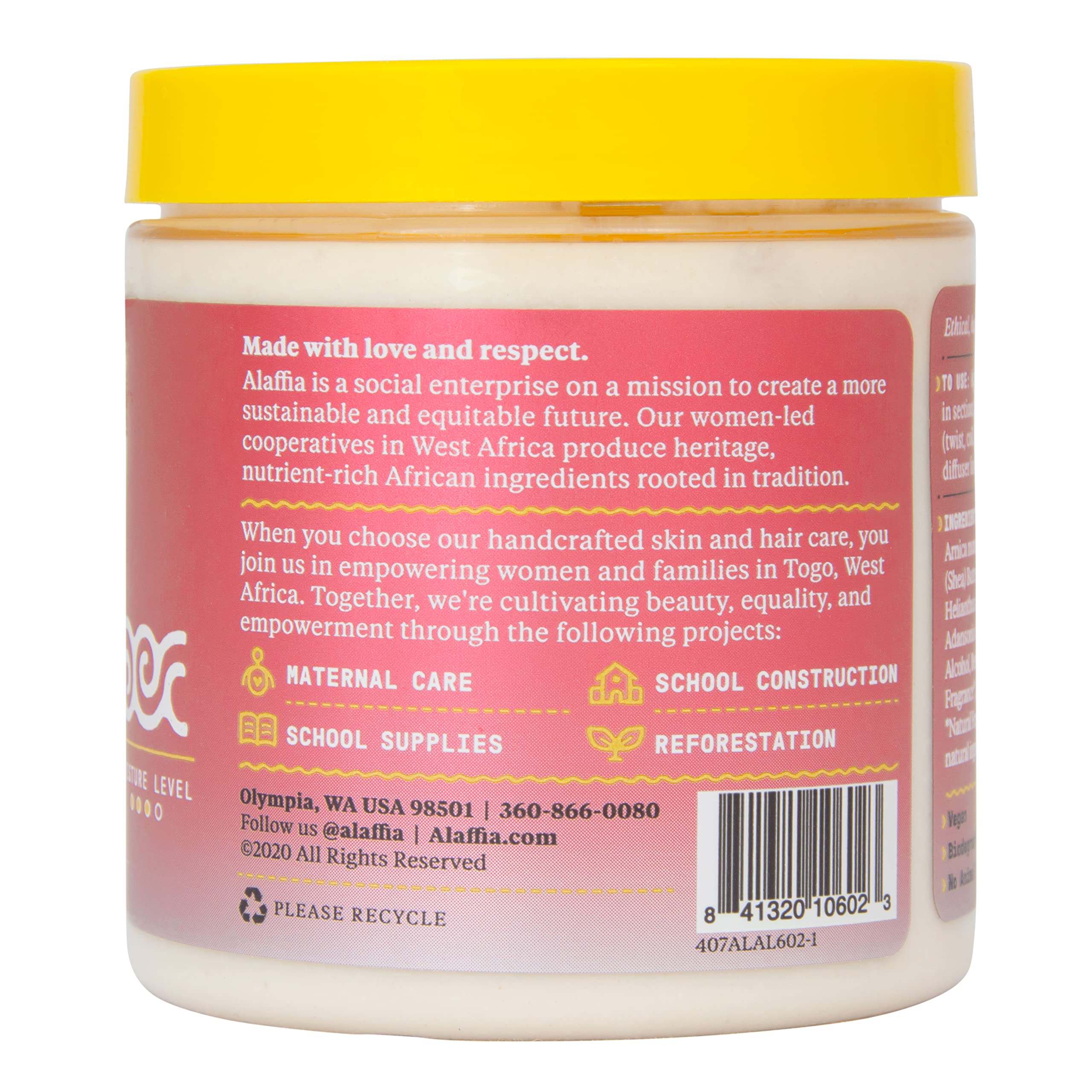 Alaffia Beautiful Curls Styling Cream for Tight Curls Nourishing Shea Butter - Thumbnail 3