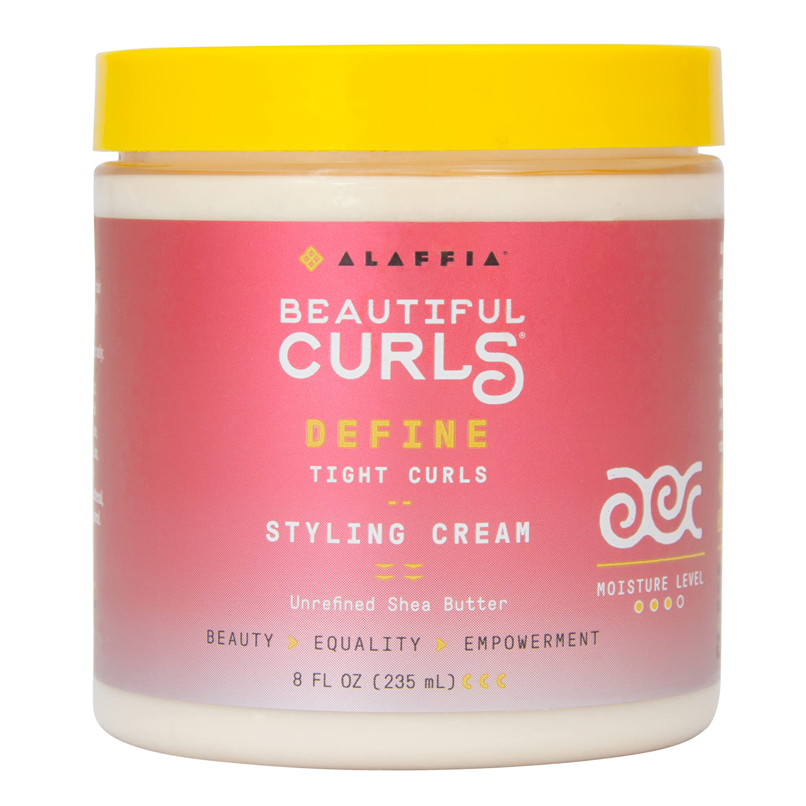 Alaffia Beautiful Curls Styling Cream for Tight Curls Nourishing Shea Butter