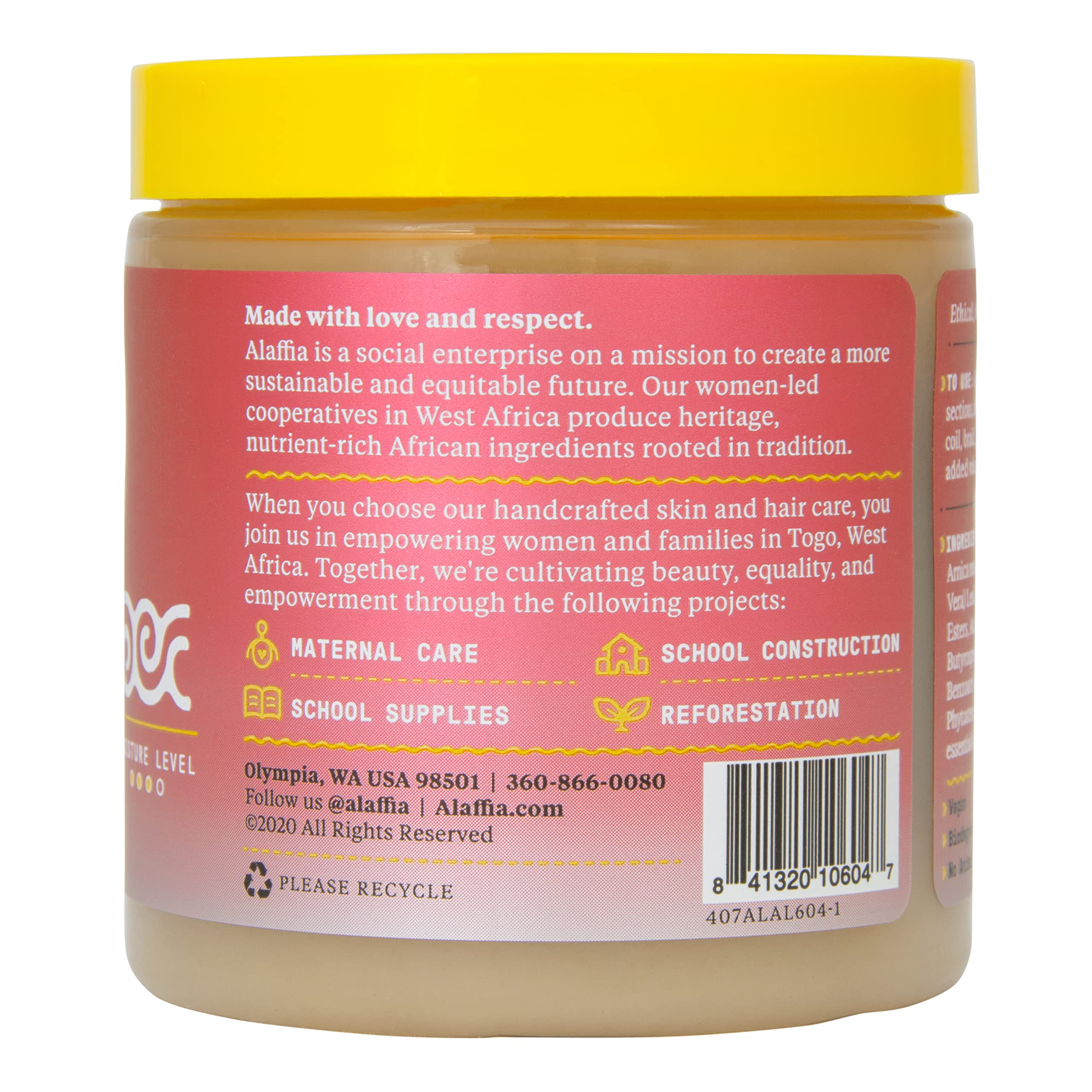 Alaffia Hair Care Beautiful Curls Curl Custard for Tight Curls Nourishing Shea - Thumbnail 2